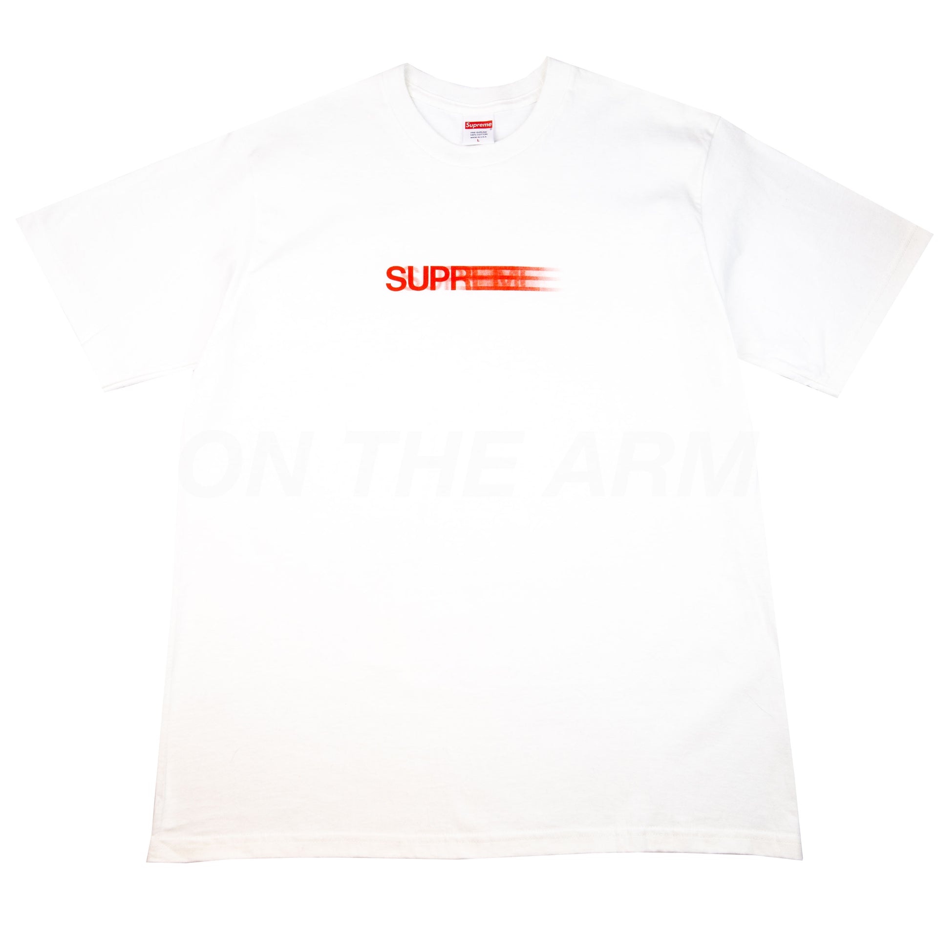 Supreme White Motion Logo Tee