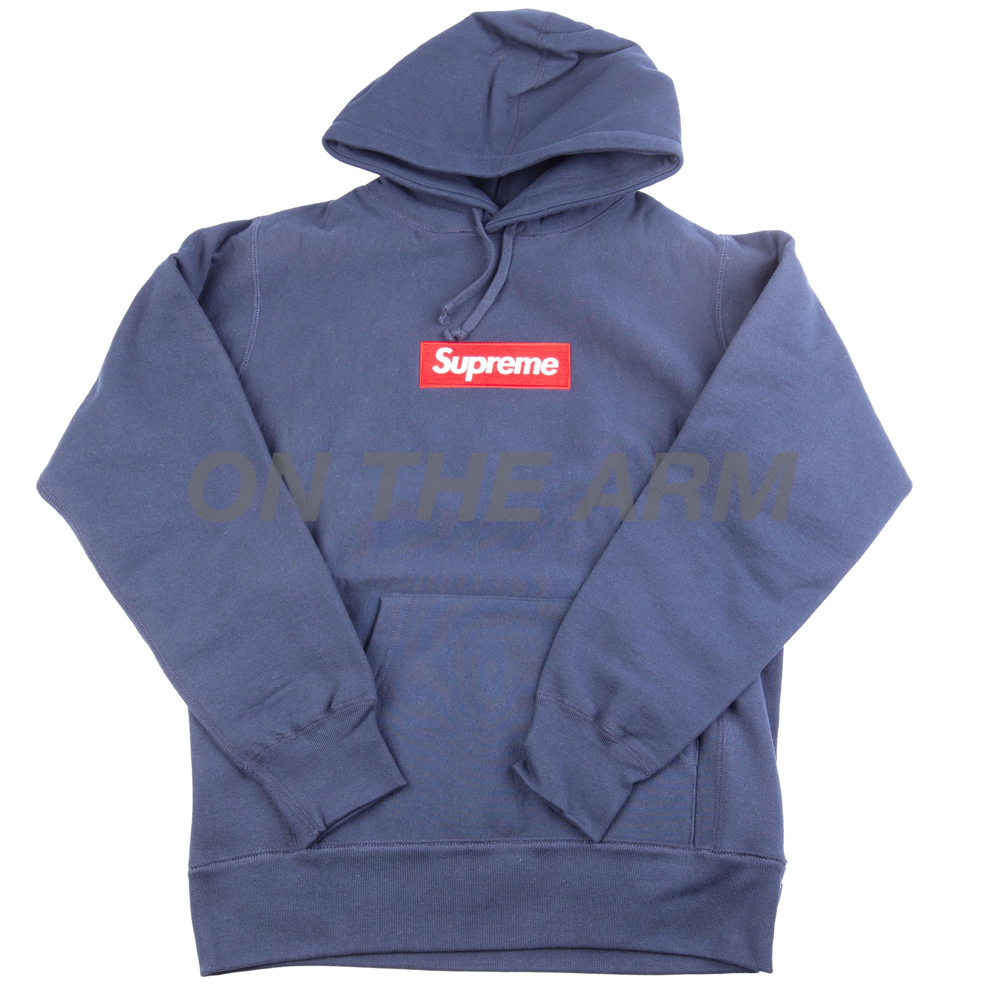 Supreme Navy Box Logo Hoodie (2012)
