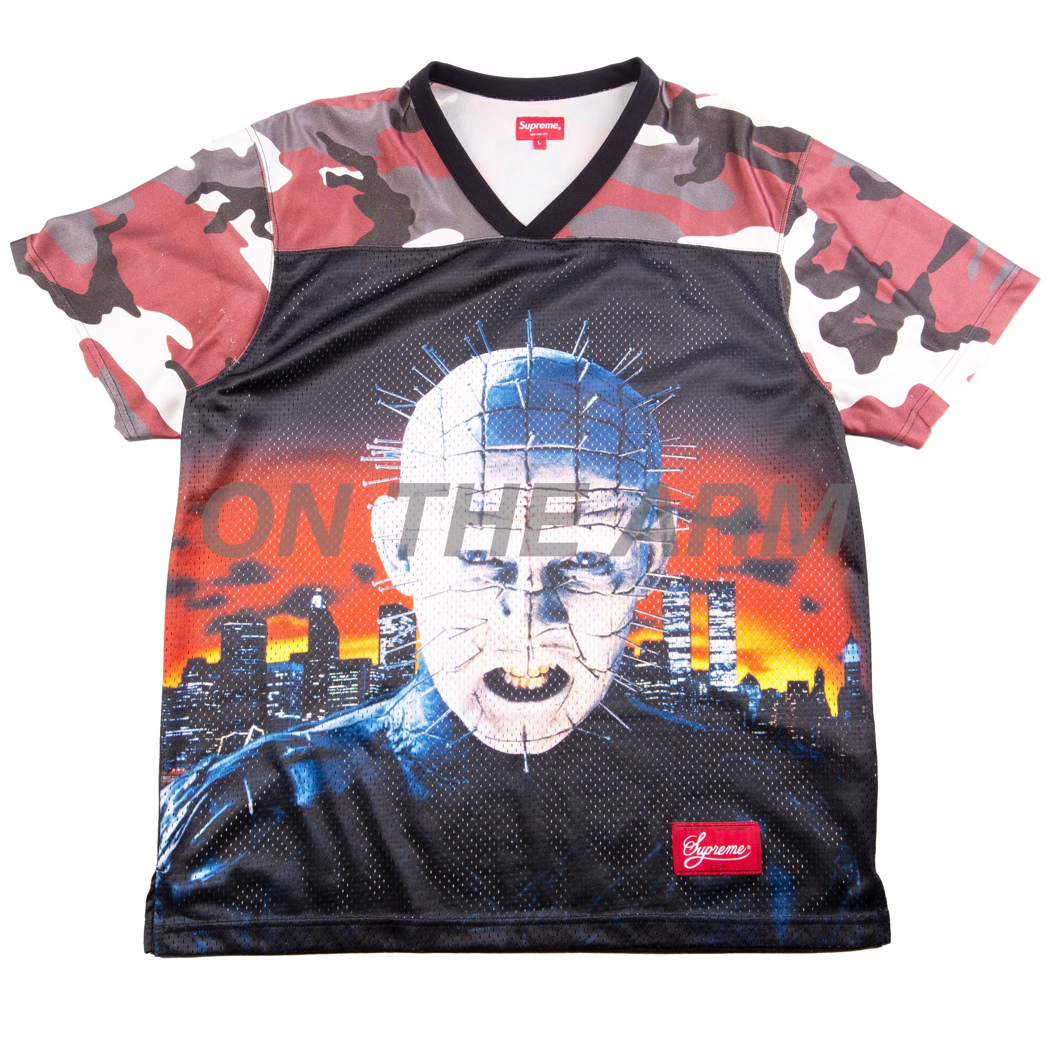 Supreme Urban Camo Hellraiser Football Jersey PRE OWNED On The Arm