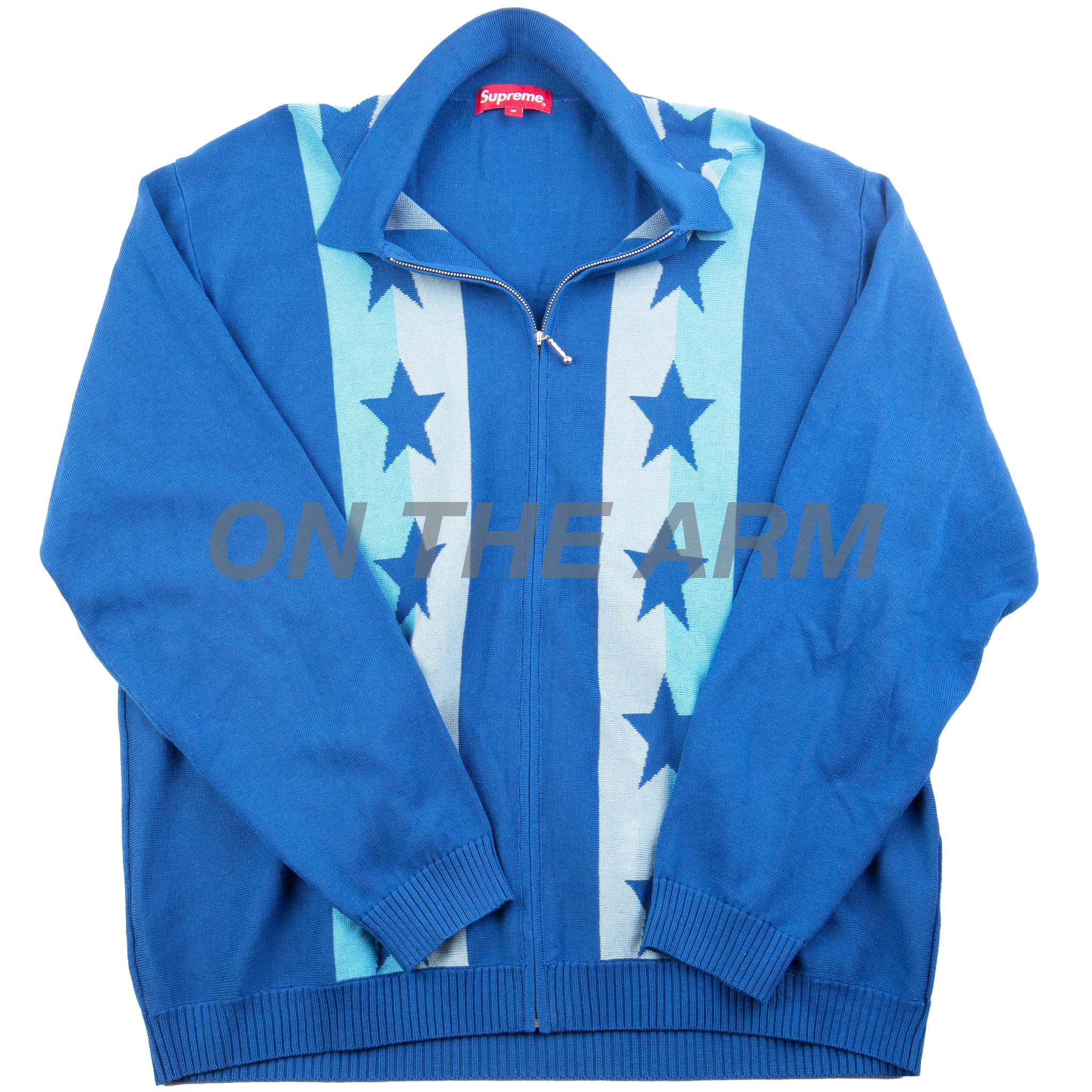 Supreme Blue Stars Zip Polo PRE-OWNED – On The Arm