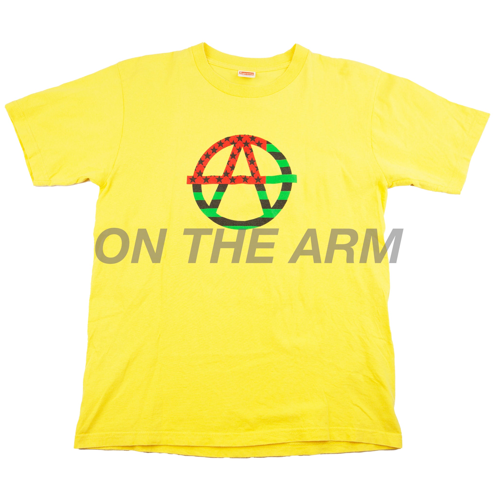 Supreme Yellow Anarchy Logo Tee (2008) PRE-OWNED
