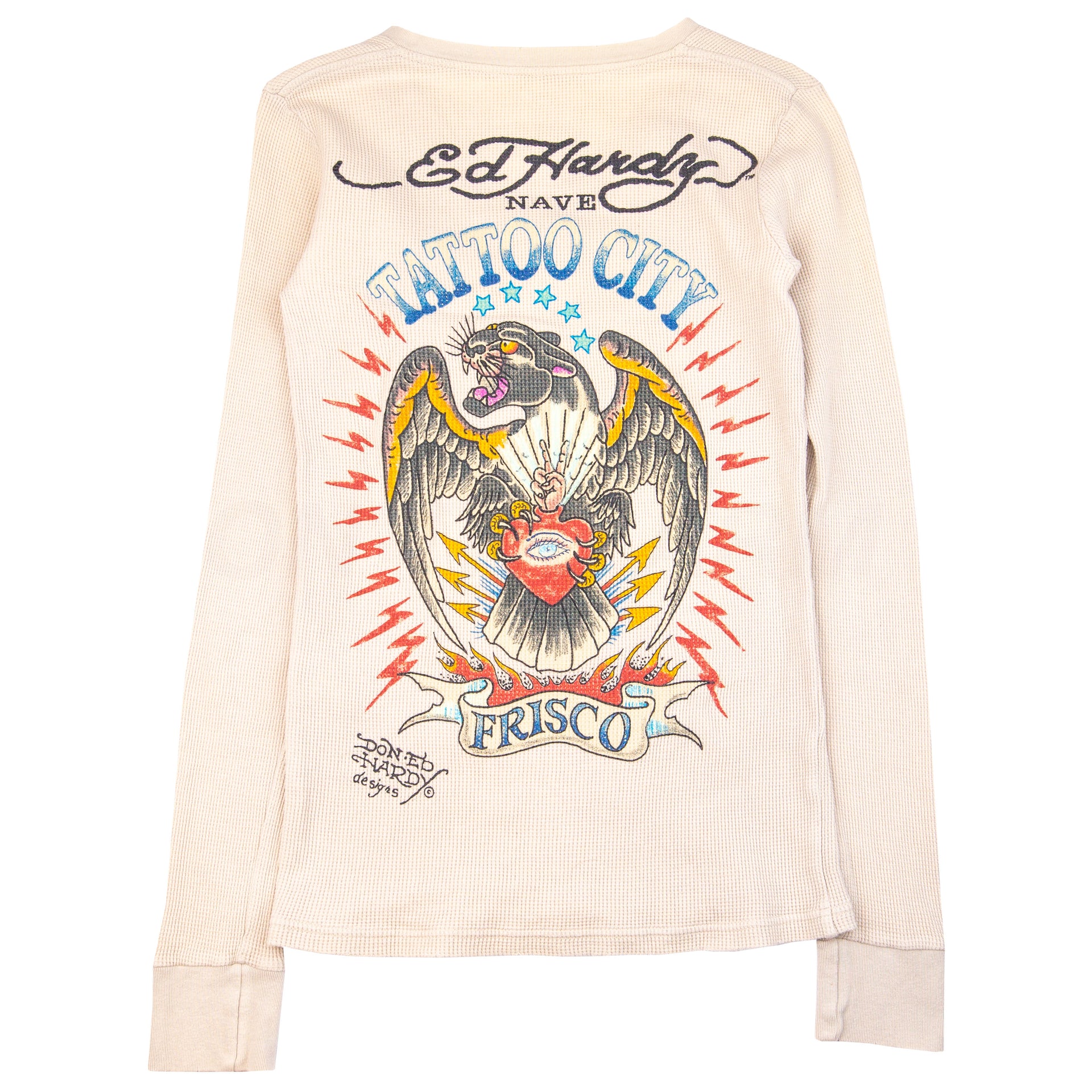 Vintage Natural Ed Hardy Tattoo City Thermal (2000's)
