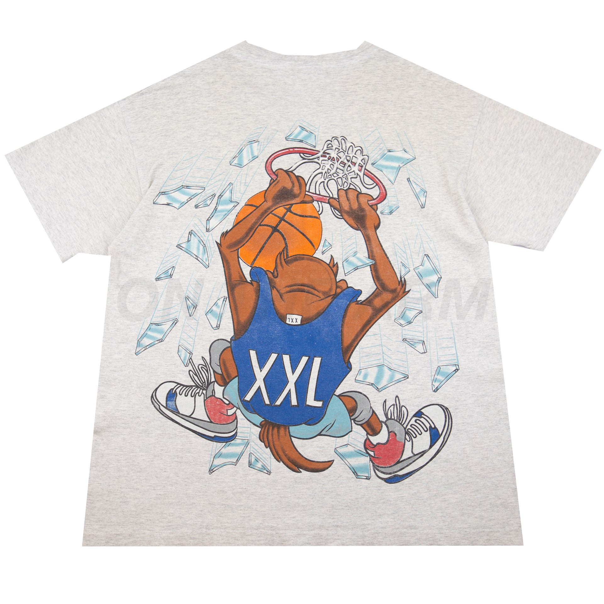 Vintage Grey Taz Shattered Backboard Tee (1993)