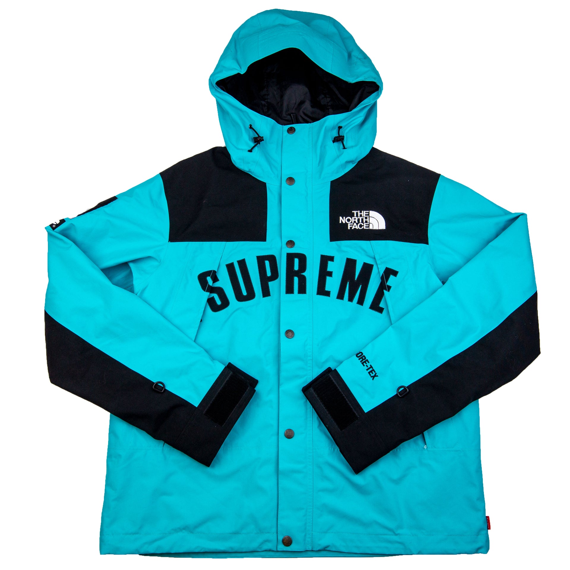 Supreme Teal TNF Arc Logo Mountain Parka