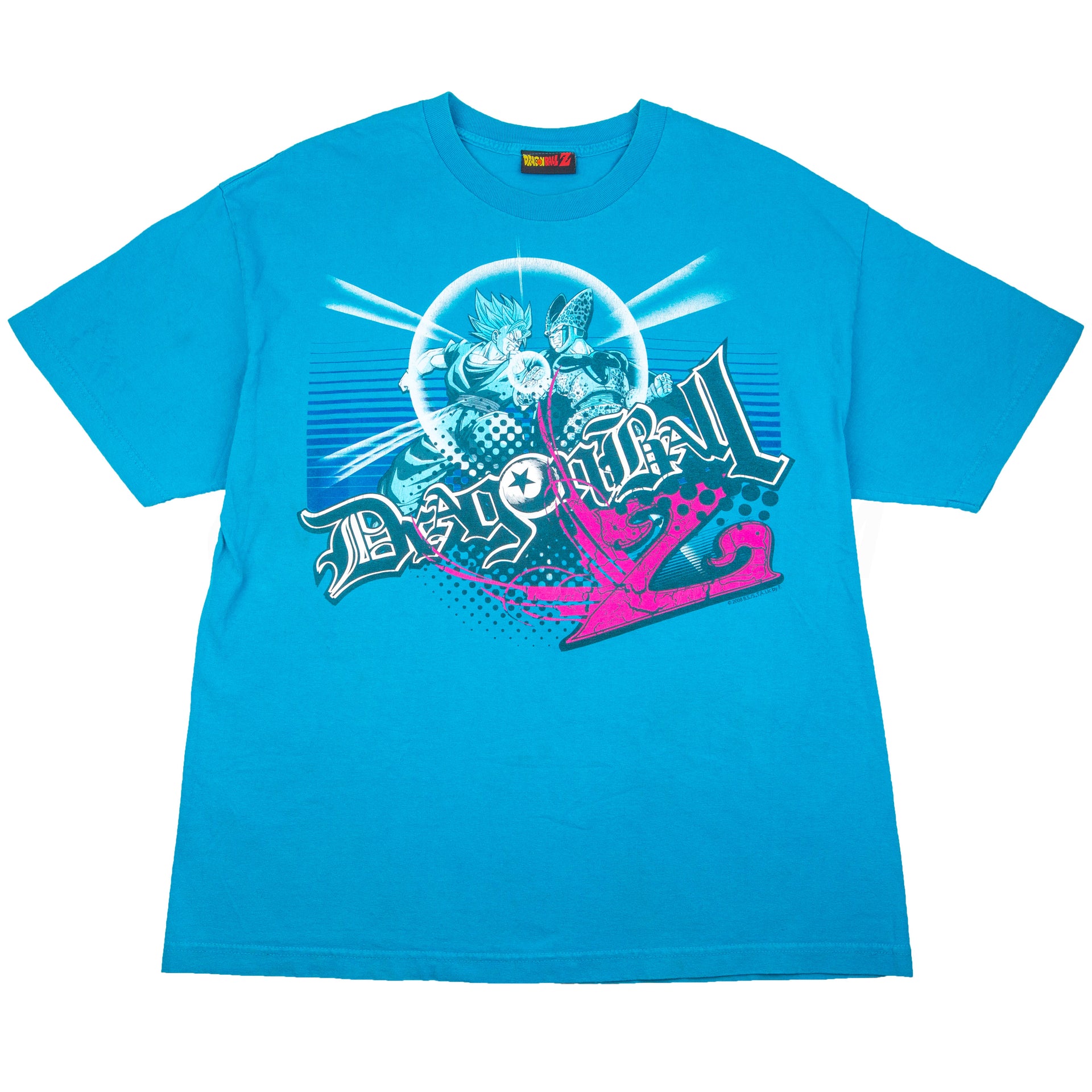 Vintage Teal Dragon Ball Z Goku vs. Cell Tee (2008)