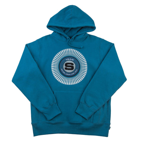 Supreme Teal Chenille Applique Hoodie PRE-OWNED
