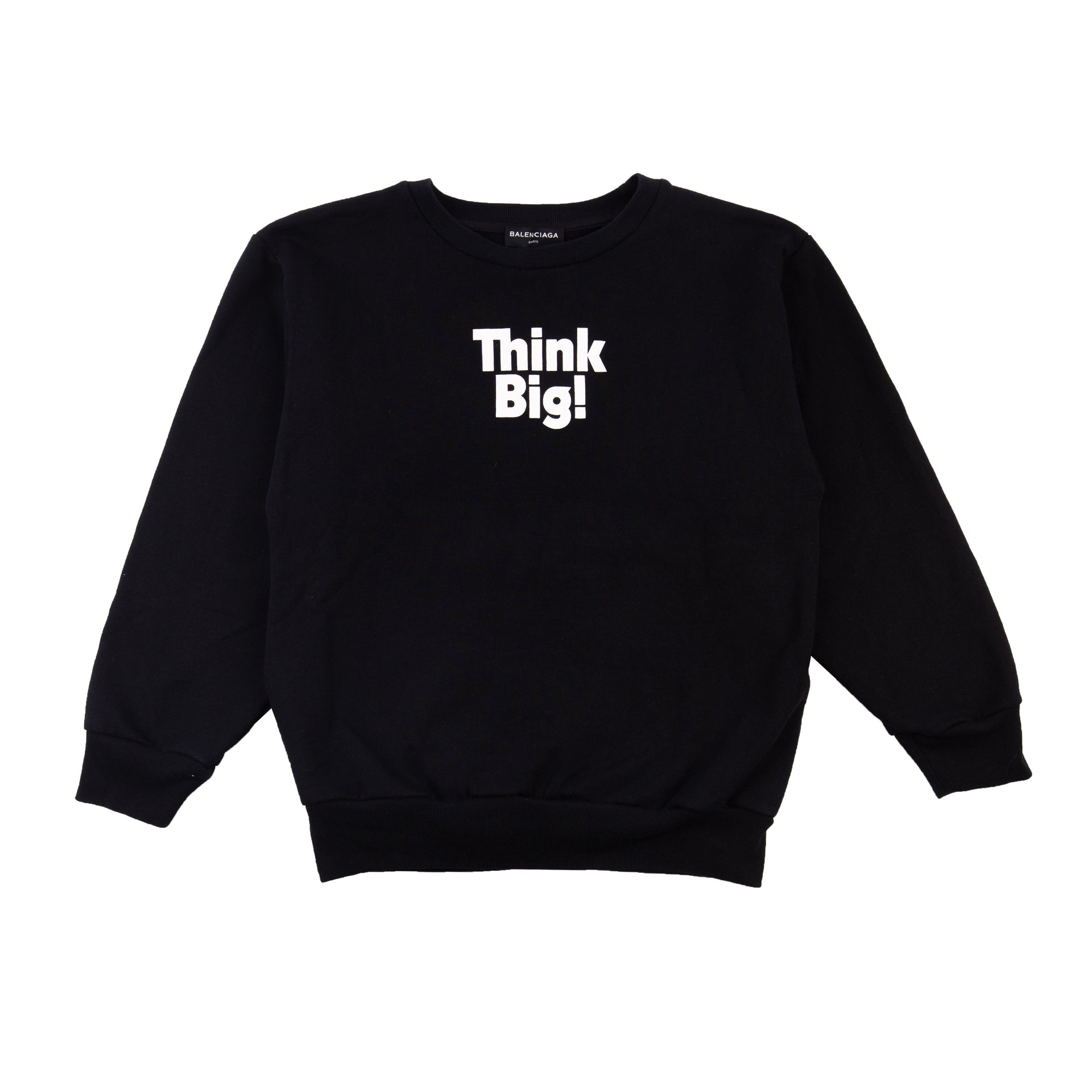 Balenciaga Black Think Big Women's Crew PRE-OWNED
