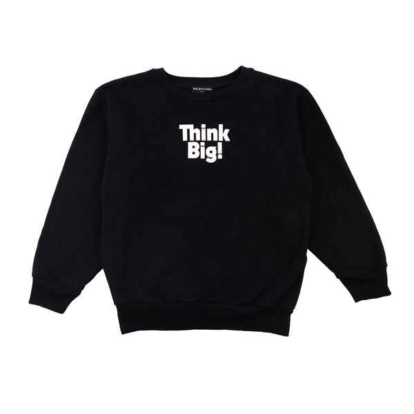 Balenciaga Black Think Big Women's Crew PRE-OWNED