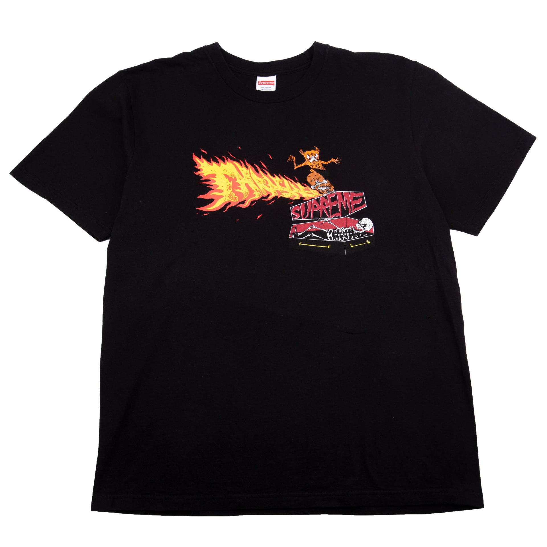 Supreme Black Thrasher Tee PRE-OWNED