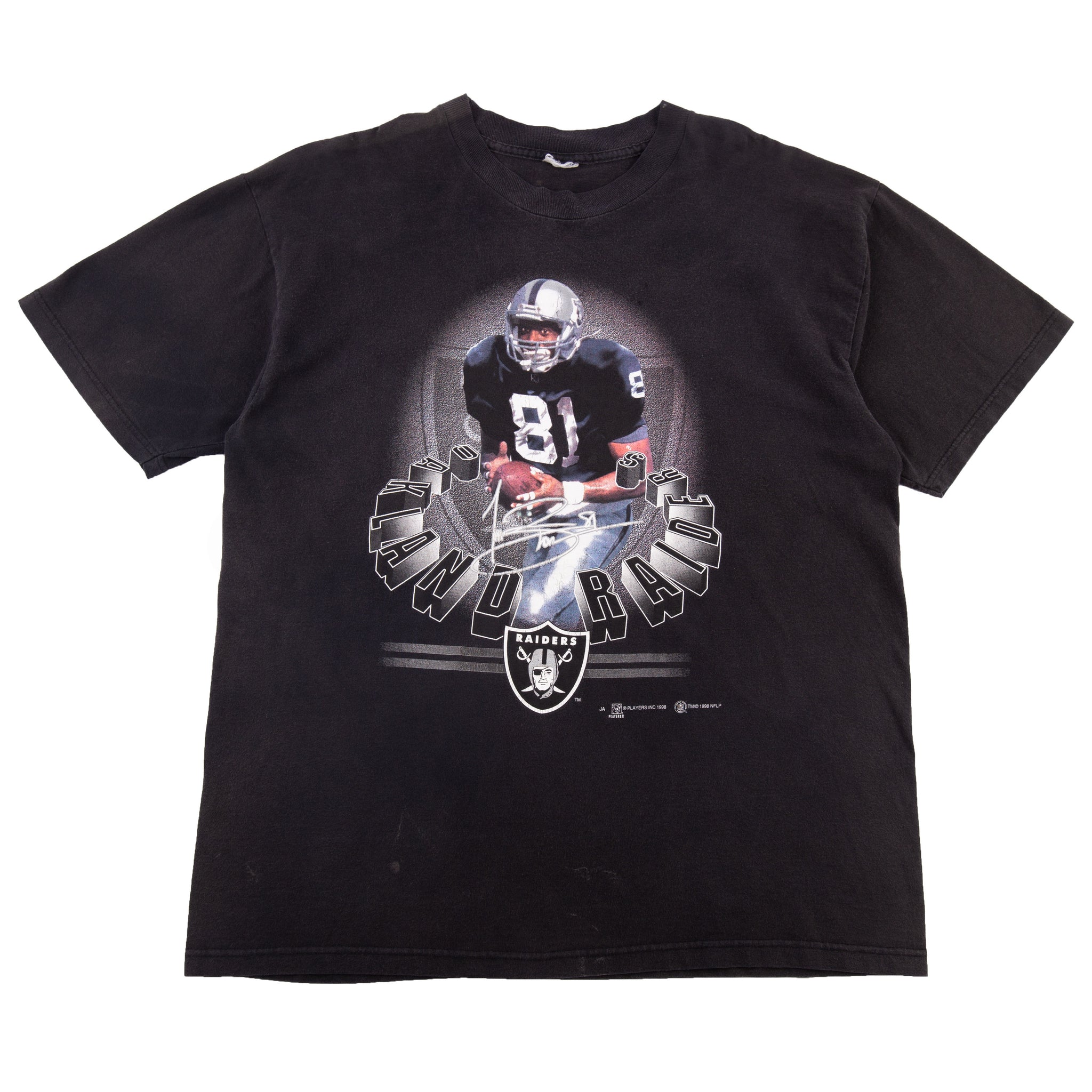 Vintage Black Oakland Raiders Tim Brown Tee (1998)