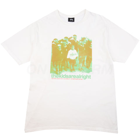 Stussy White The Kids Are Alright Tee PRE-OWNED