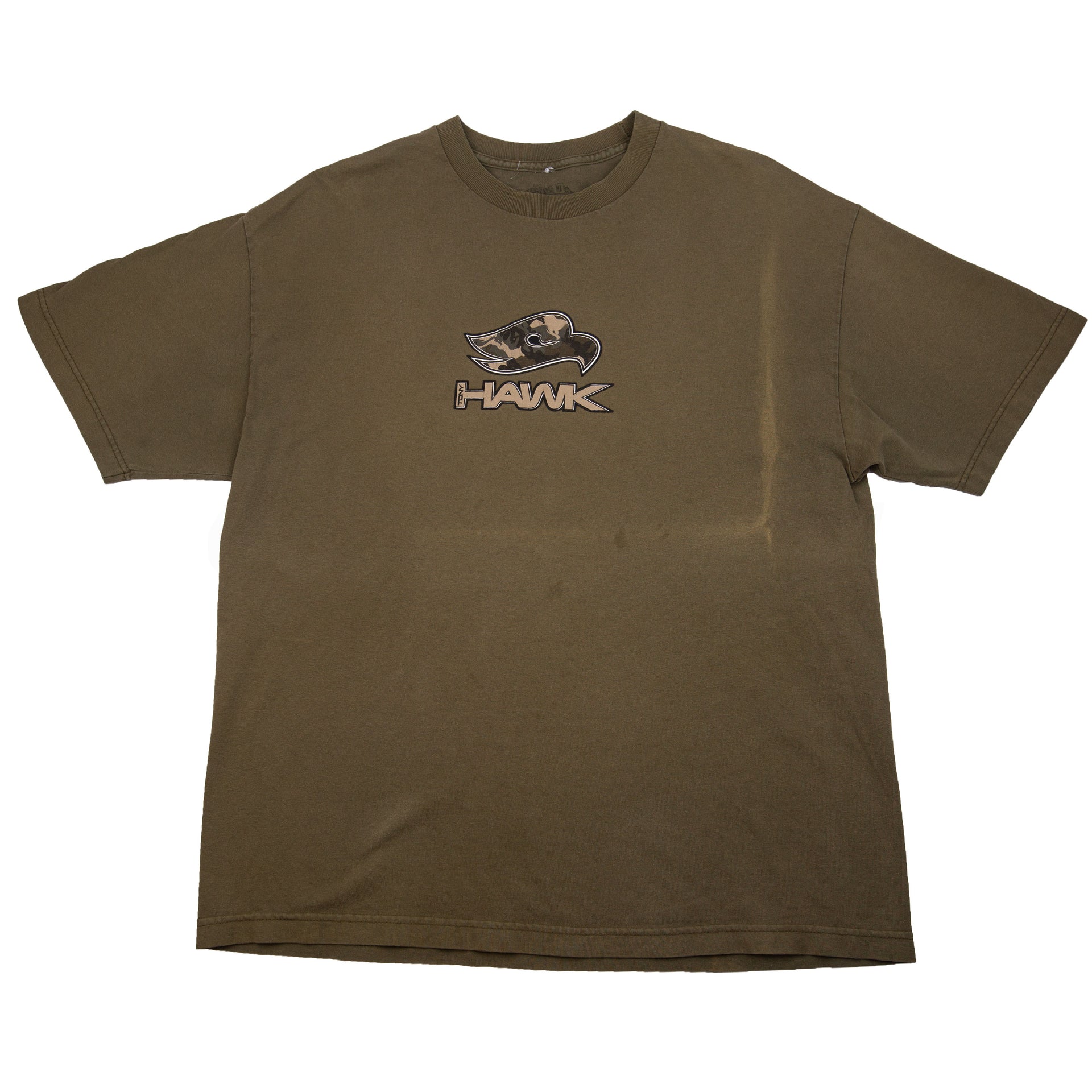 Vintage Olive Tony Hawk Logo Tee (2000's)