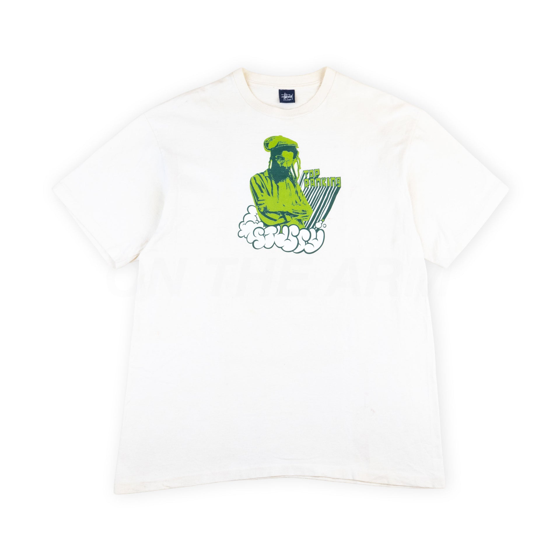 Stussy Natural Top Ranking Tee (1990's) PRE-OWNED