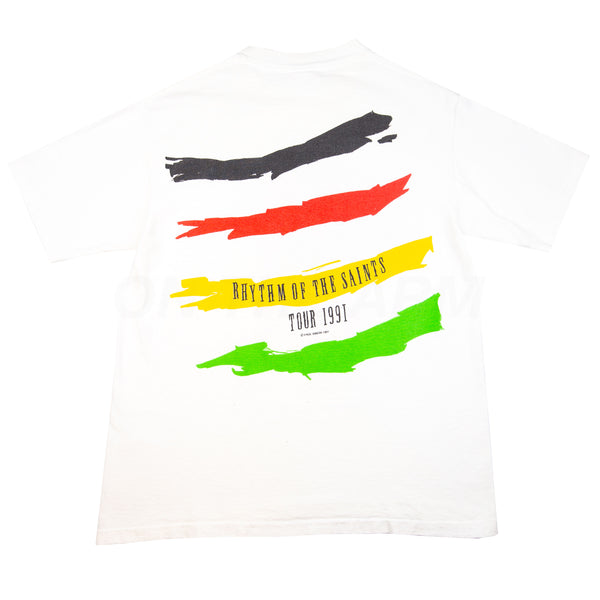 Vintage White Paul Simon Rhythm of the Saints Tour Tee (1991)
