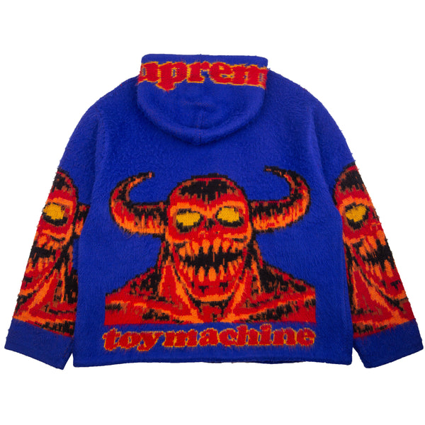 Supreme Blue Toy Machine Zip Up Sweater PRE-OWNED