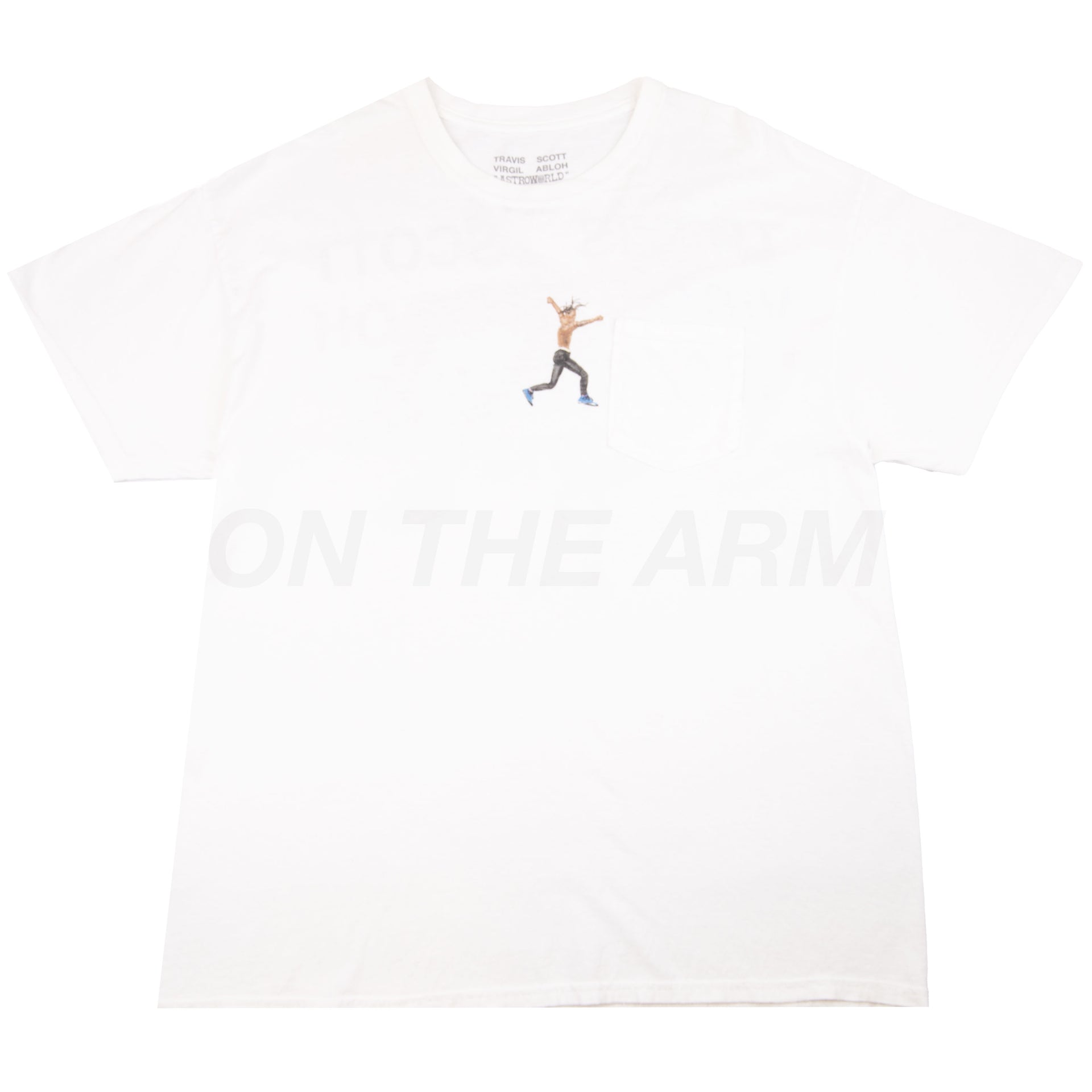 Travis Scott White Virgil Abloh By A Thread Pocket Tee