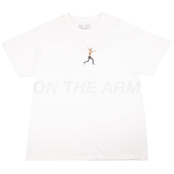 Travis Scott White Virgil Abloh By A Thread Pocket Tee PRE-OWNED