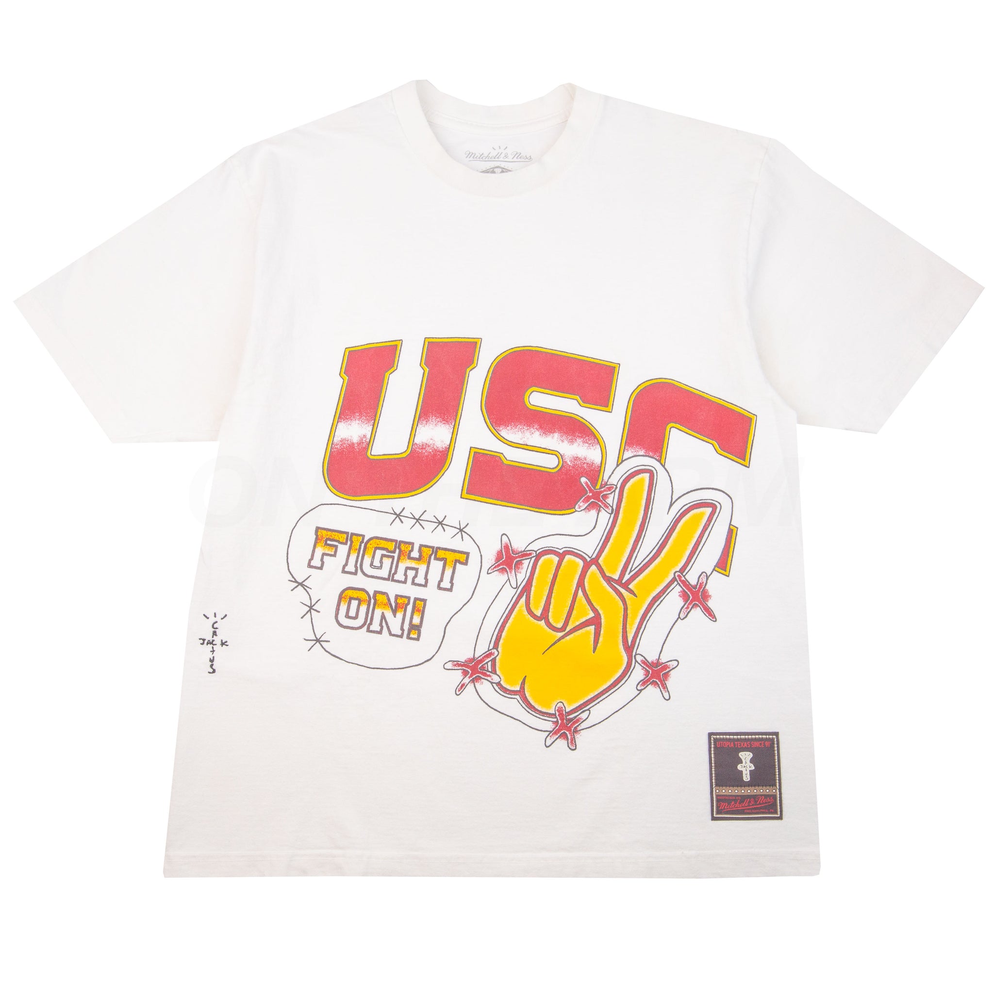 Travis Scott White Mitchell & Ness USC Tee PRE-OWNED