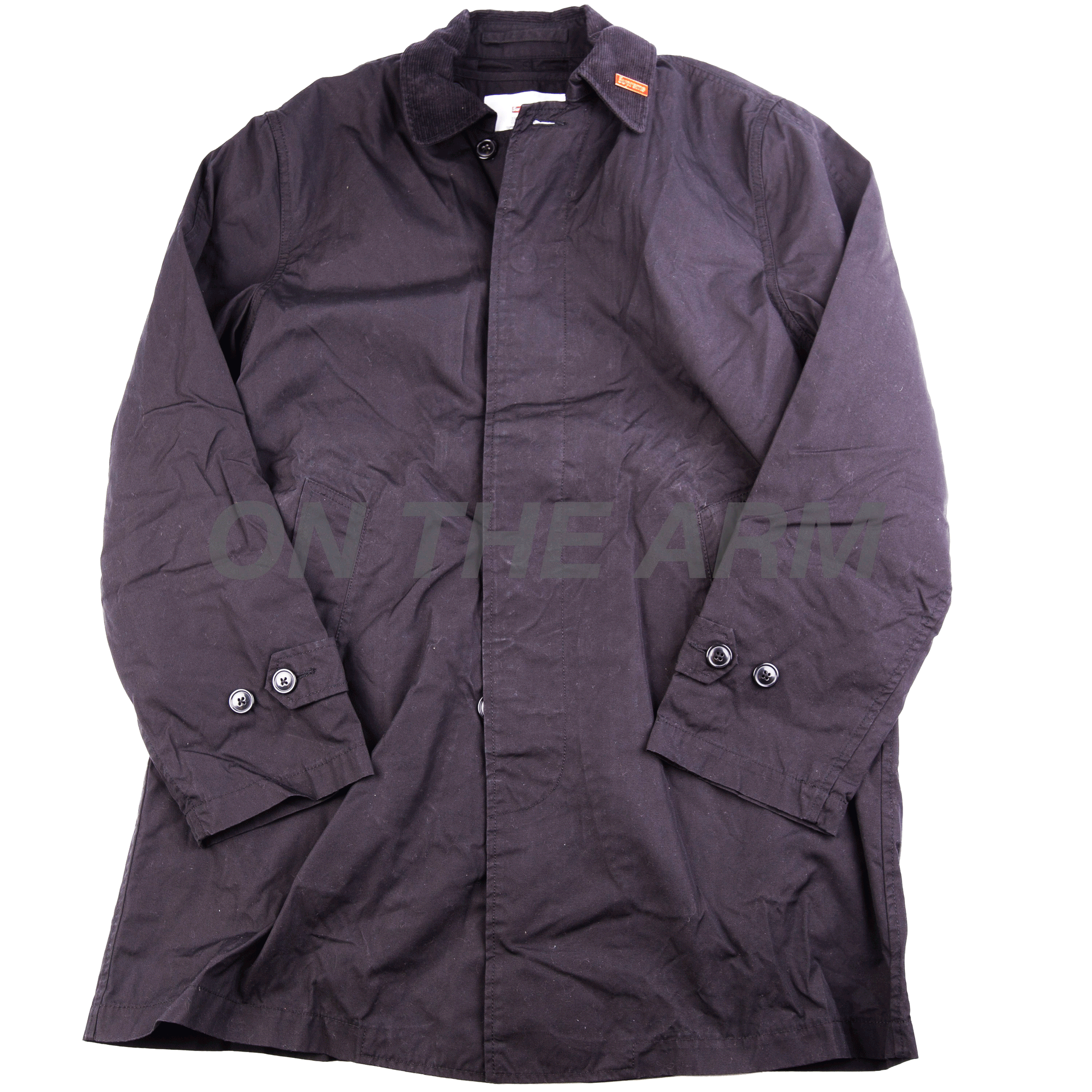 Supreme Black Leopard Lined Trench Coat