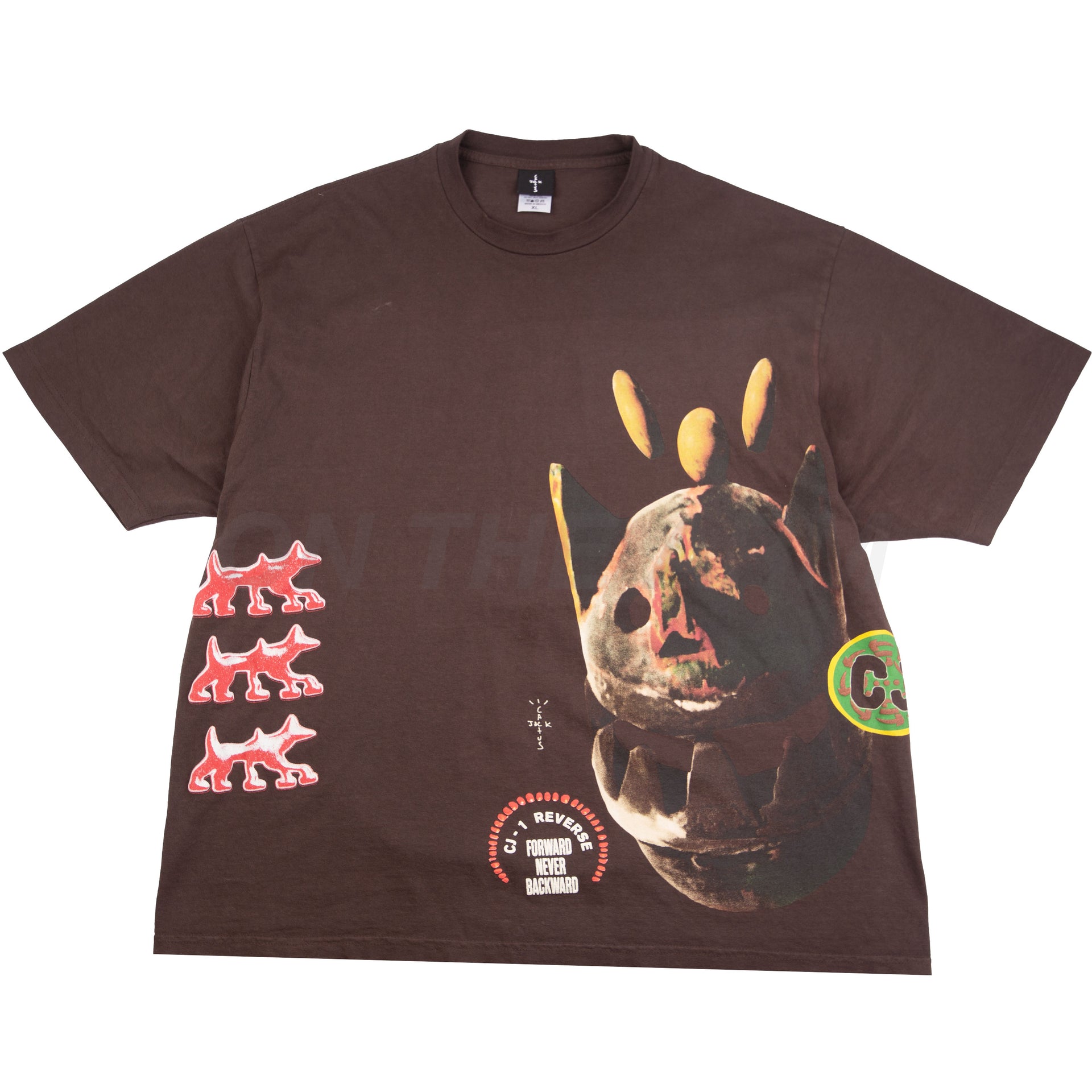 Travis Scott Brown Reverse Tee PRE-OWNED