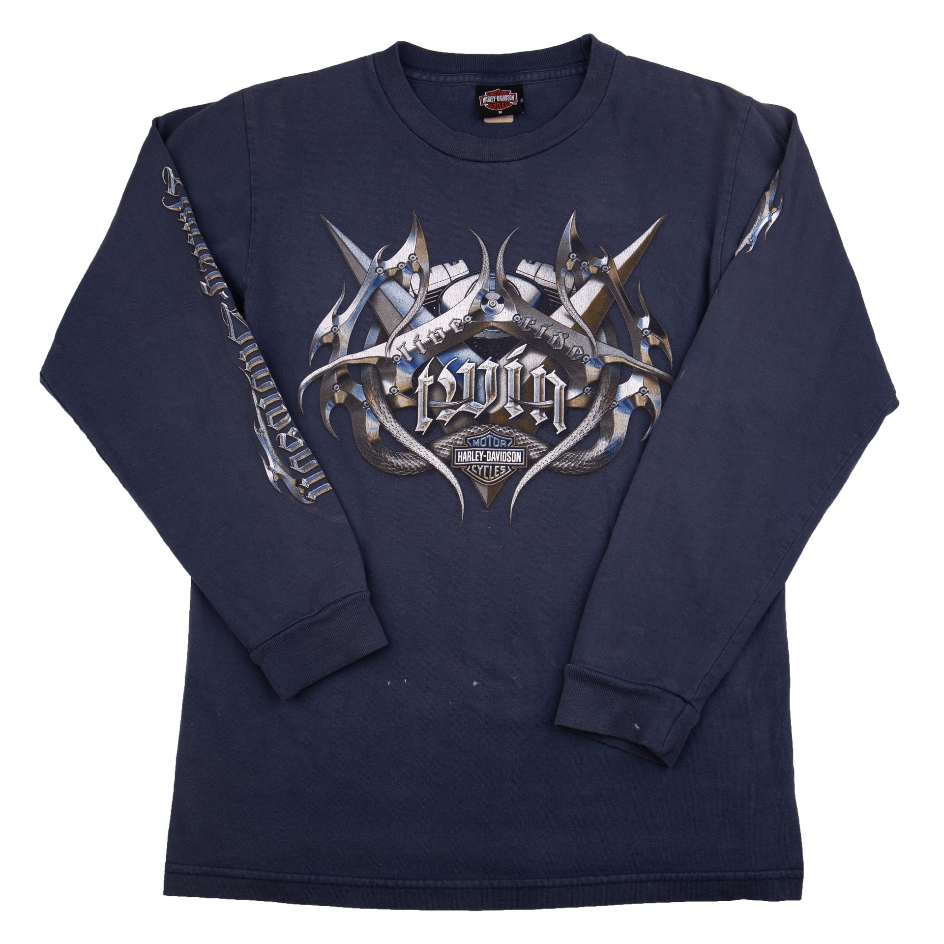 Vintage Navy Harley Davidson Live Ride Twin L/S (2000's)