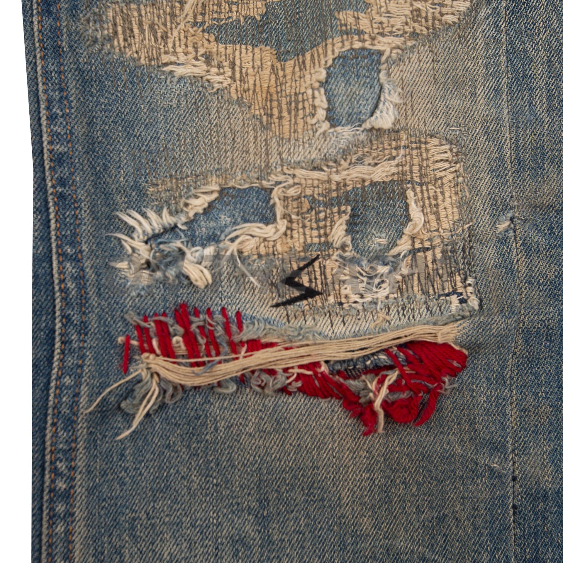 Undercover Red Yarn 68 Denim AW04 PRE-OWNED