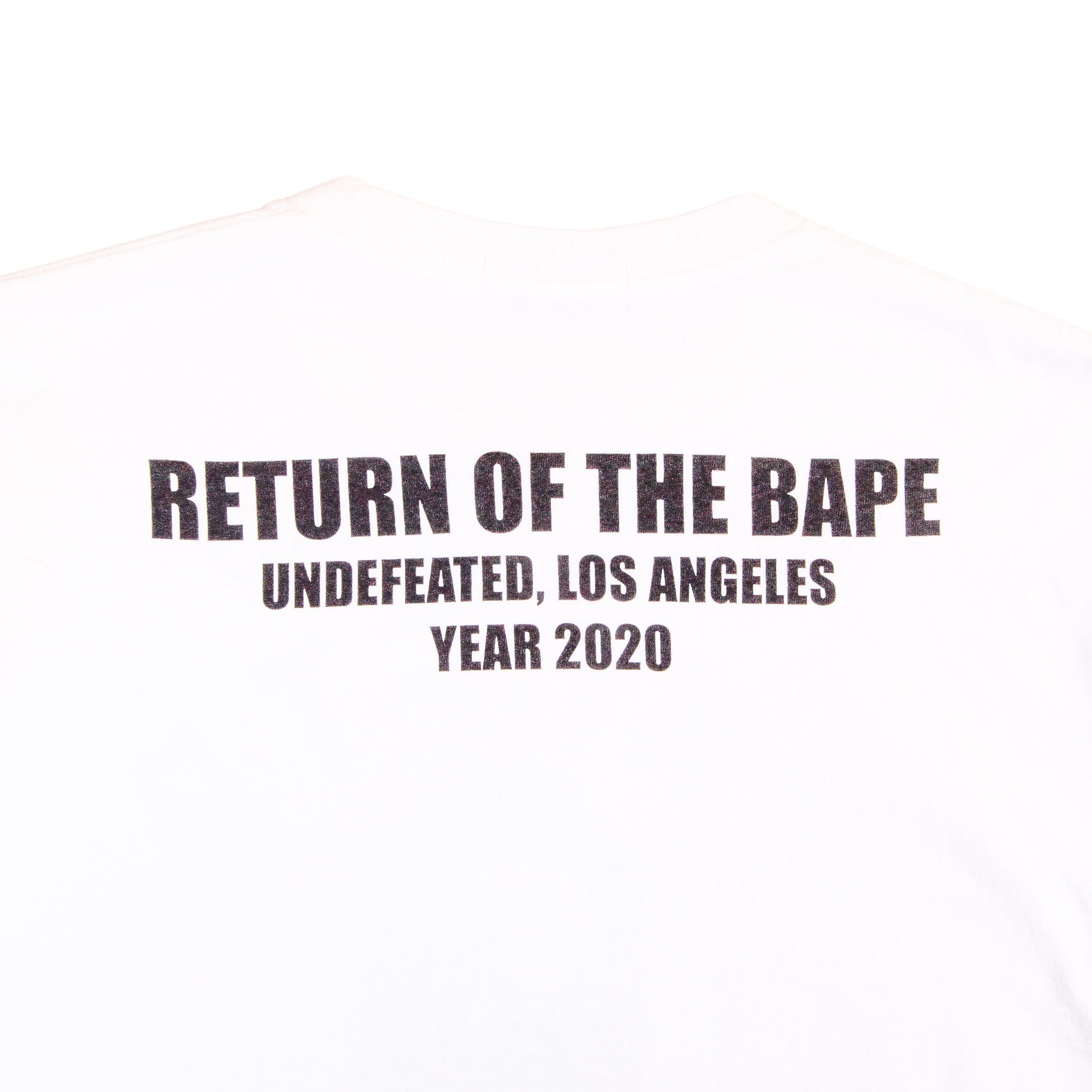 Bape White Undefeated Los Angeles College Tee PRE-OWNED