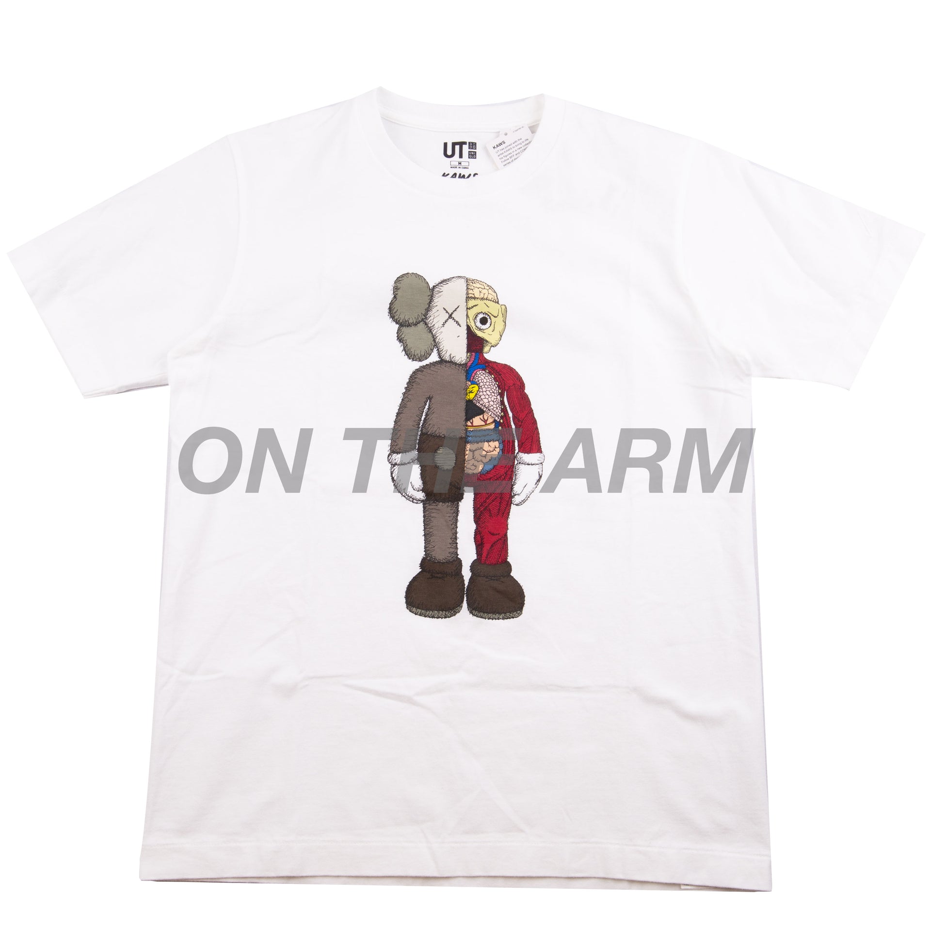 Uniqlo White Kaws Flayed Tee