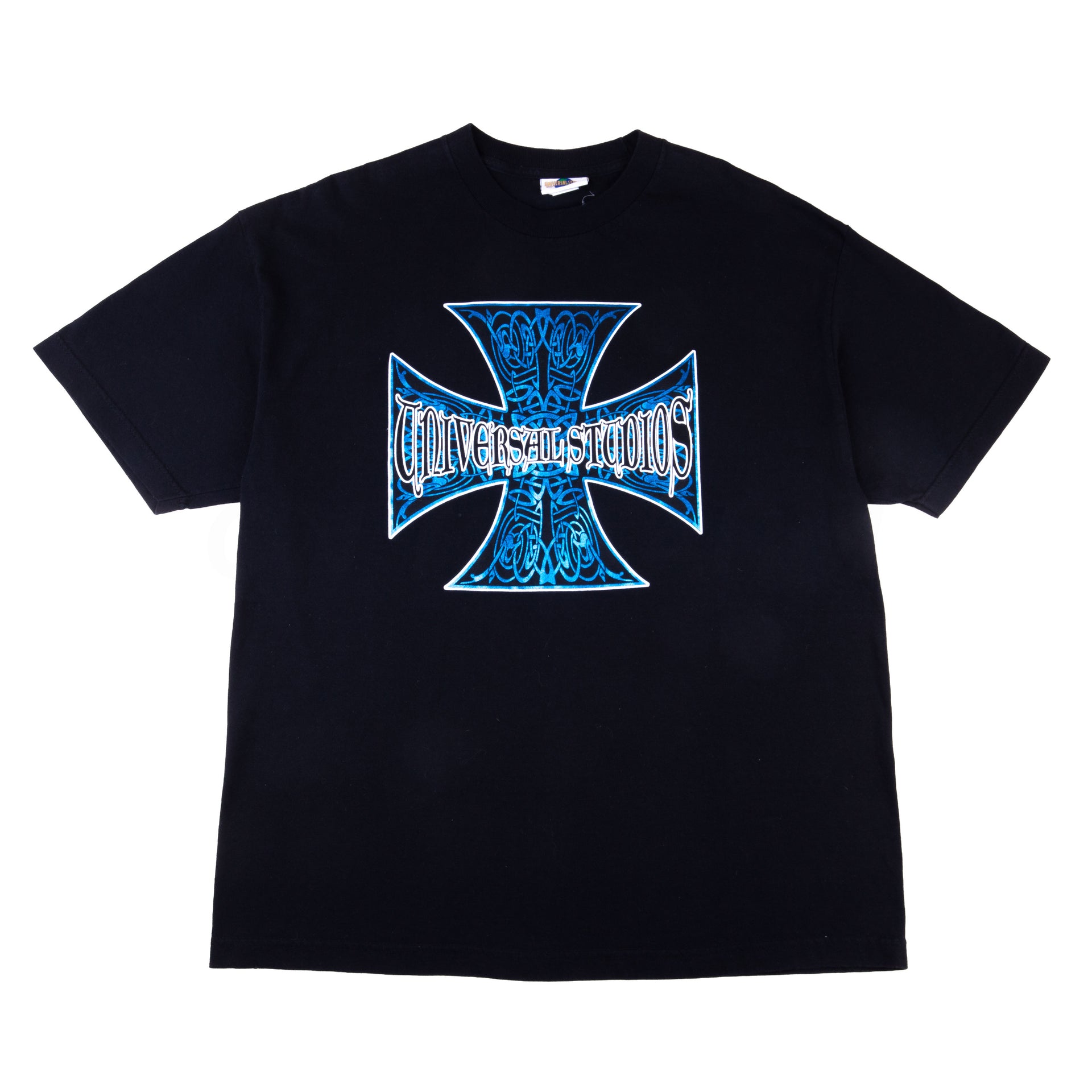 Vintage Black Universal Studios Metallic Cross Tee (2000's)