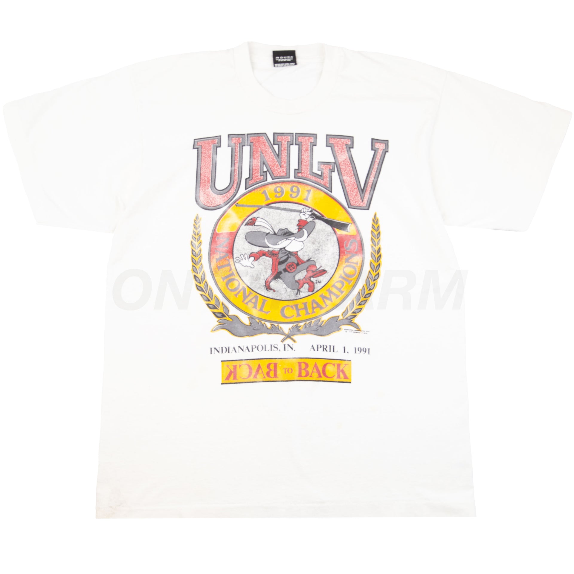 Vintage White UNLV Runnin Rebel Tee (1991)