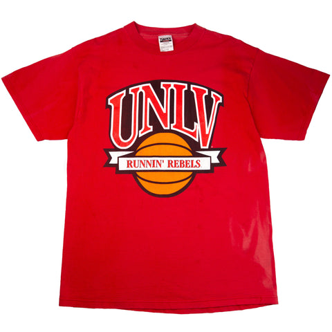 Vintage Red UNLV Runnin Rebels Basketball Tee (1990's)