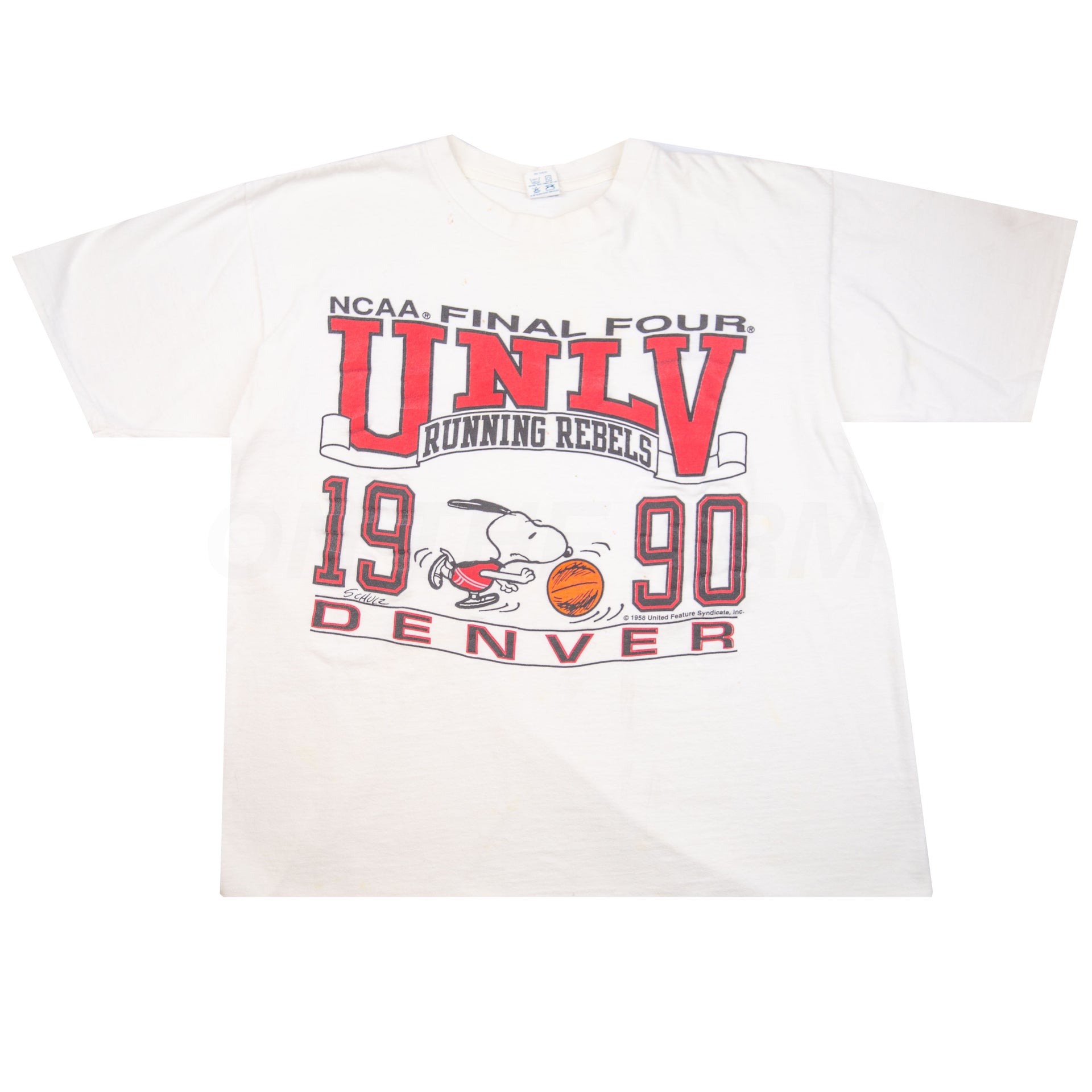 Vintage White UNLV Snoopy Tee (1990)