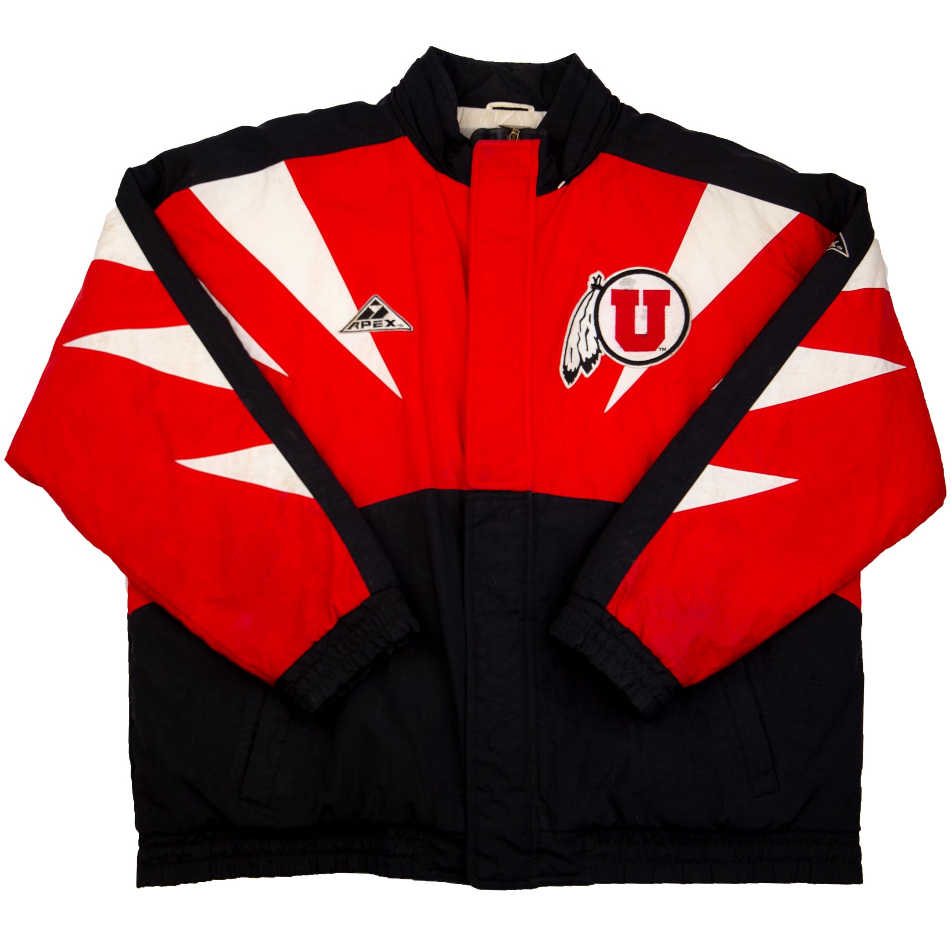 Vintage Red Color Blocked Apex Utah Utes Jacket (1990's)