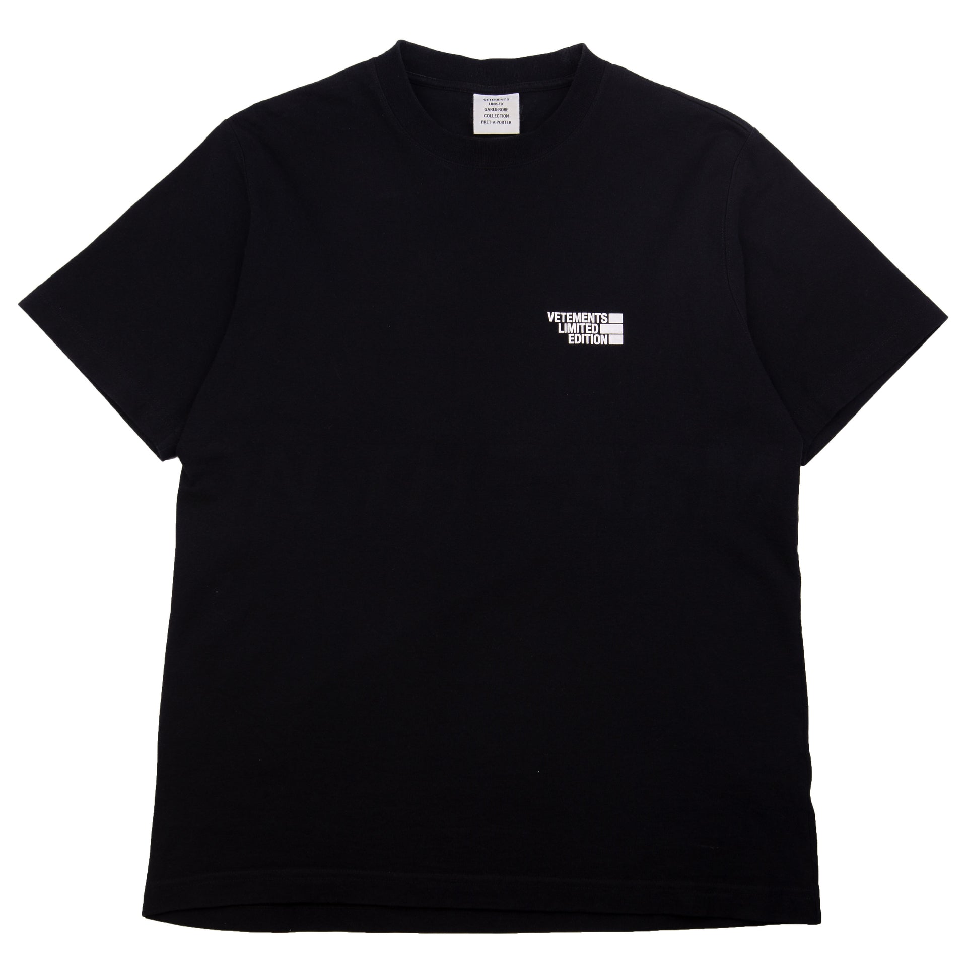 Vetements Black Limited Edition Tee PRE-OWNED