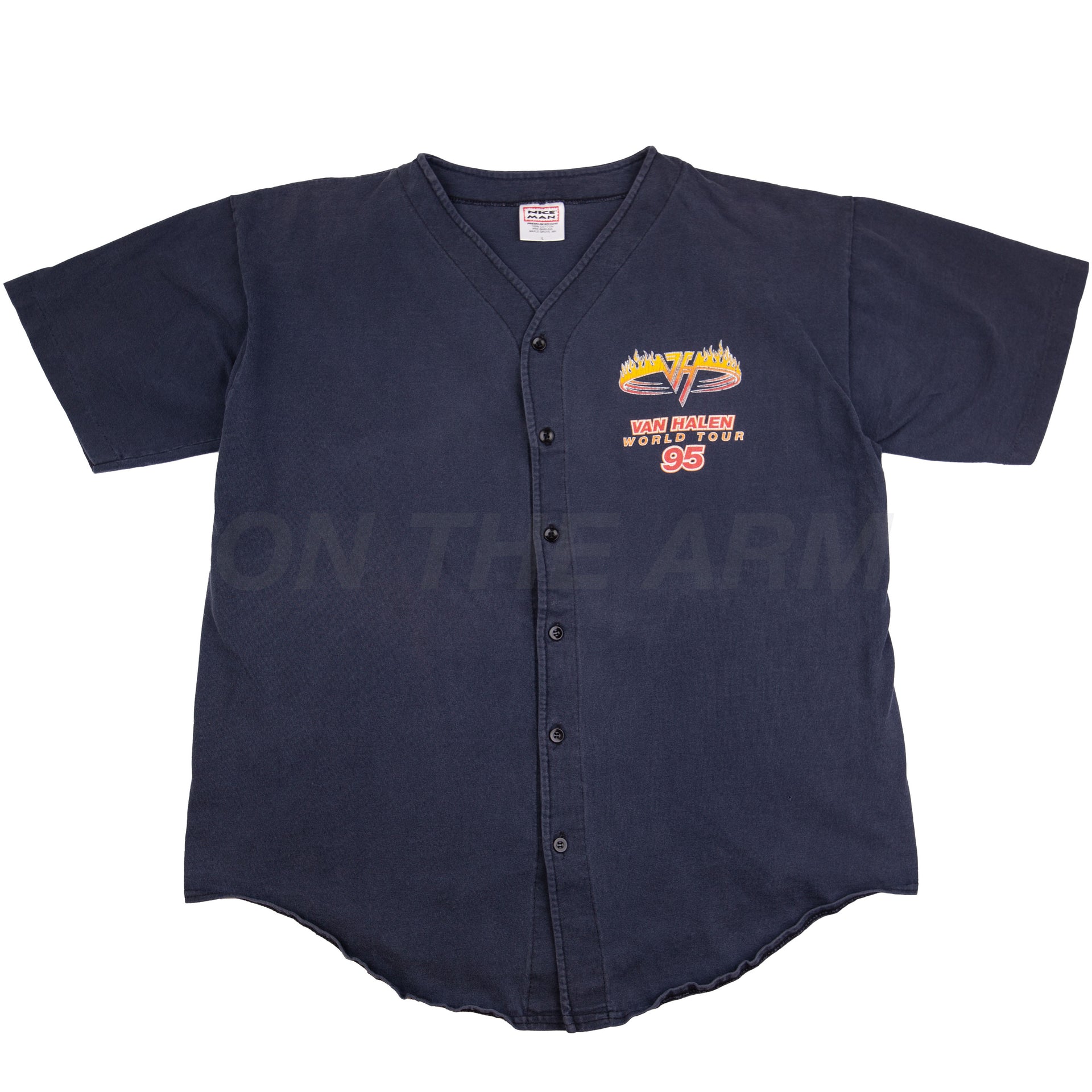Vintage Black Van Halen World Tour Baseball Jersey (1995)