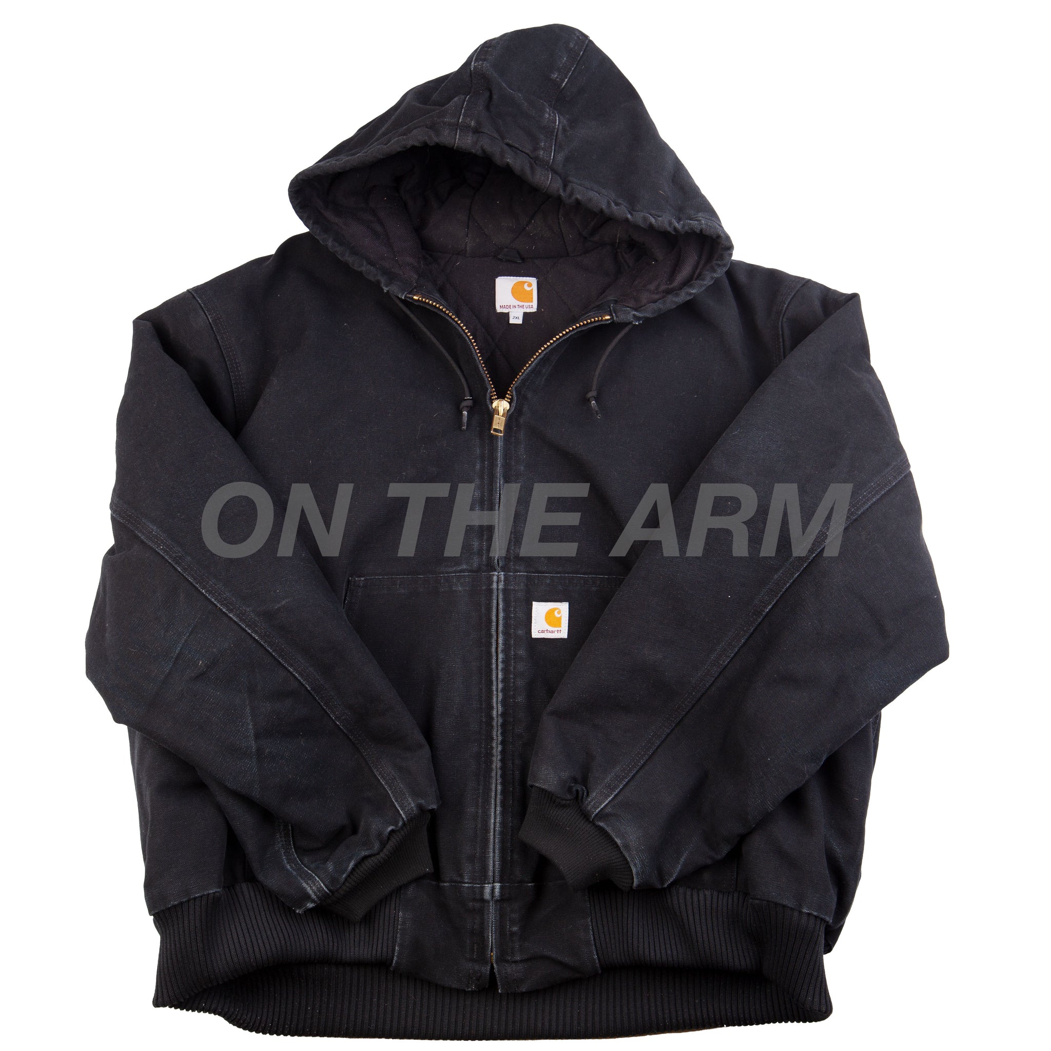 Vintage Black Carhartt Hooded Work Jacket (2000's)