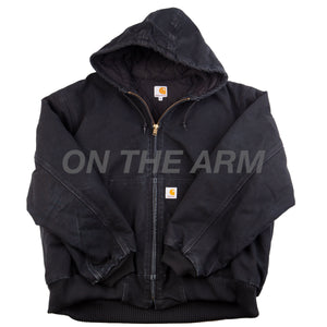 Vintage Black Carhartt Hooded Work Jacket (2000's)