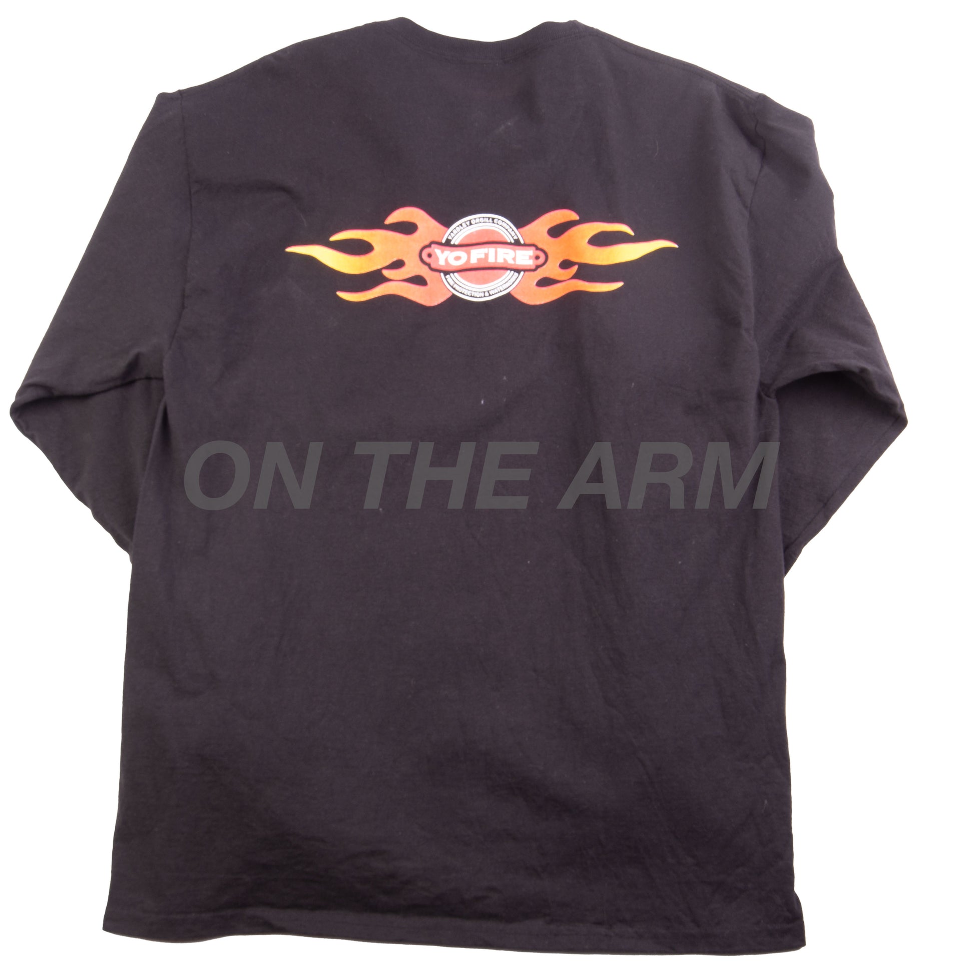 Vintage Black Yo Fire Flames L/S