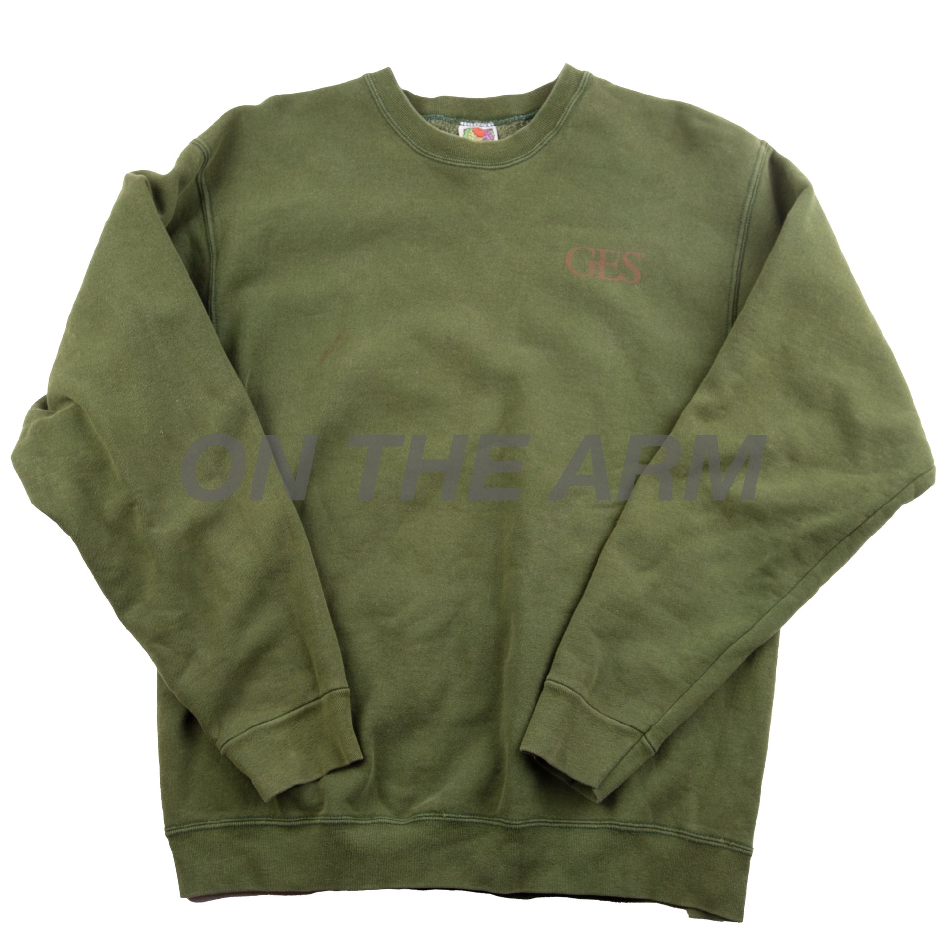 Vintage Olive At Your Service Crew