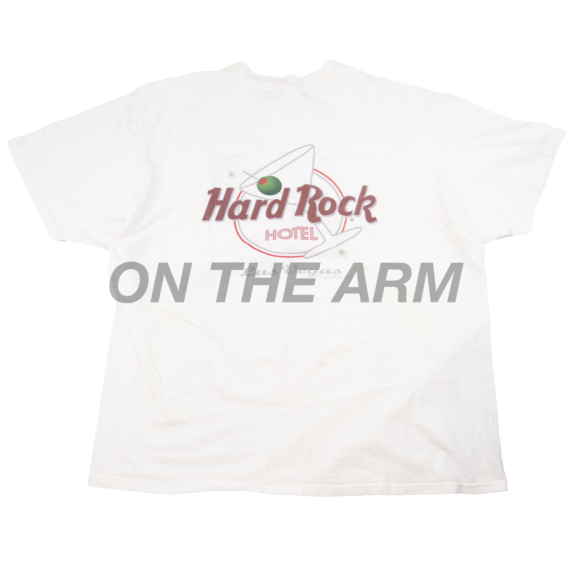 Vintage White Hard Rock Las Vegas Olive Tee
