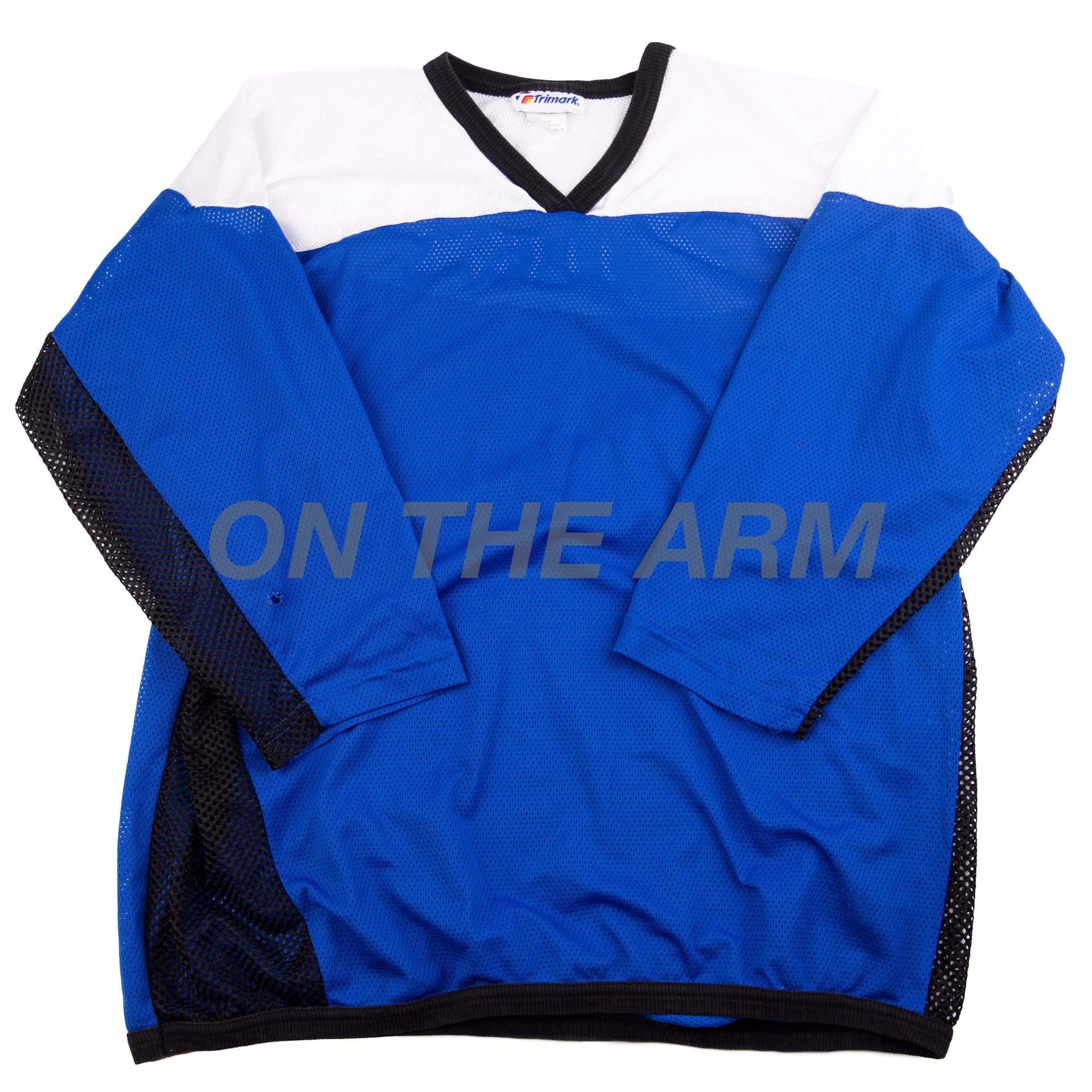 Vintage Trimark Blue Paneled Mesh Hockey Top