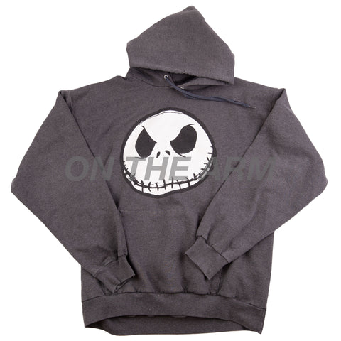 Vintage Grey Jack Skellington Nightmare Before Christmas Hoodie