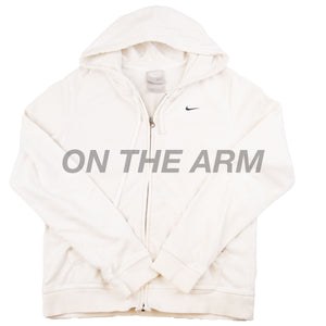 Vintage White Nike Small Swoosh Zip Up (2000's)