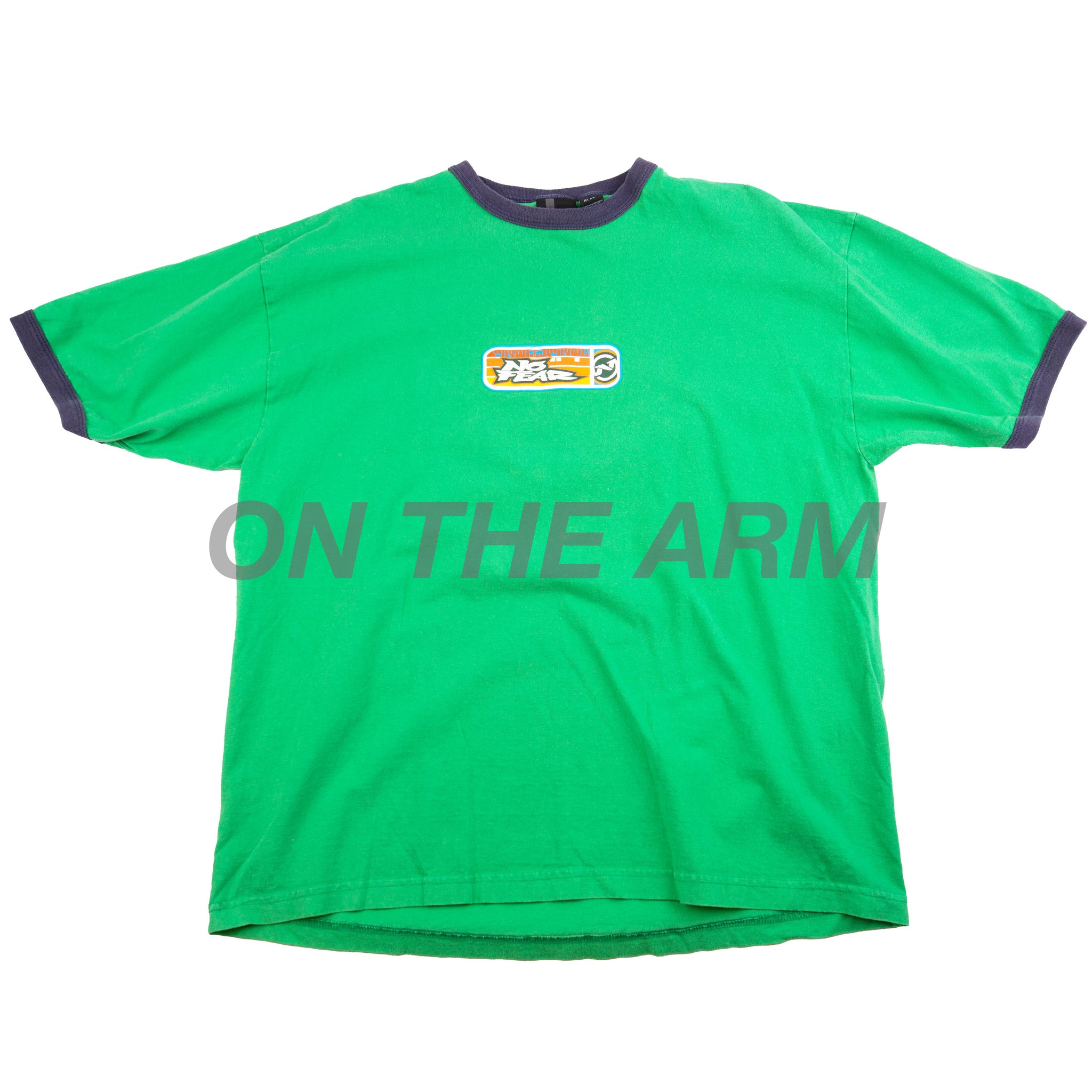 Vintage Green No Fear Ringer Tee (2000's)