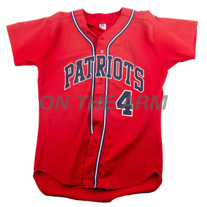 Vintage Red Russell Athletic Patriots Baseball Jersey (1990's)