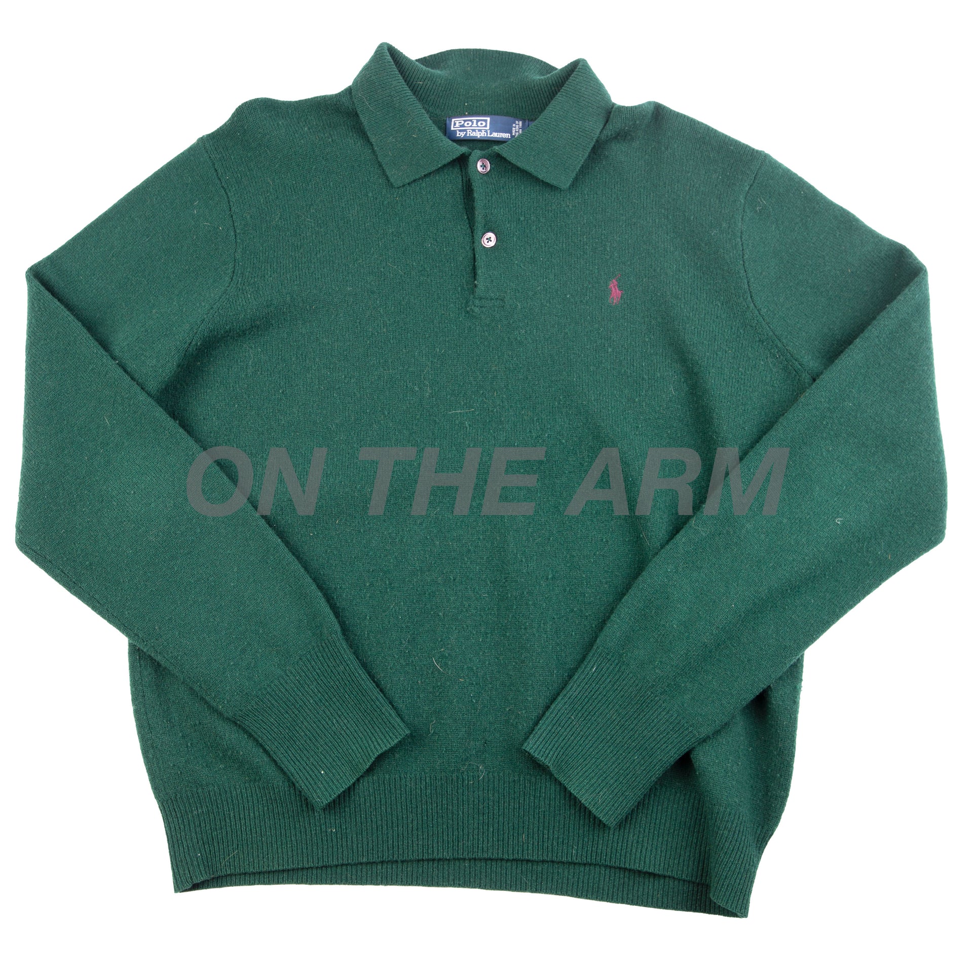 Vintage Green Lamb Wool Polo Ralph Lauren Jumper Sweater
