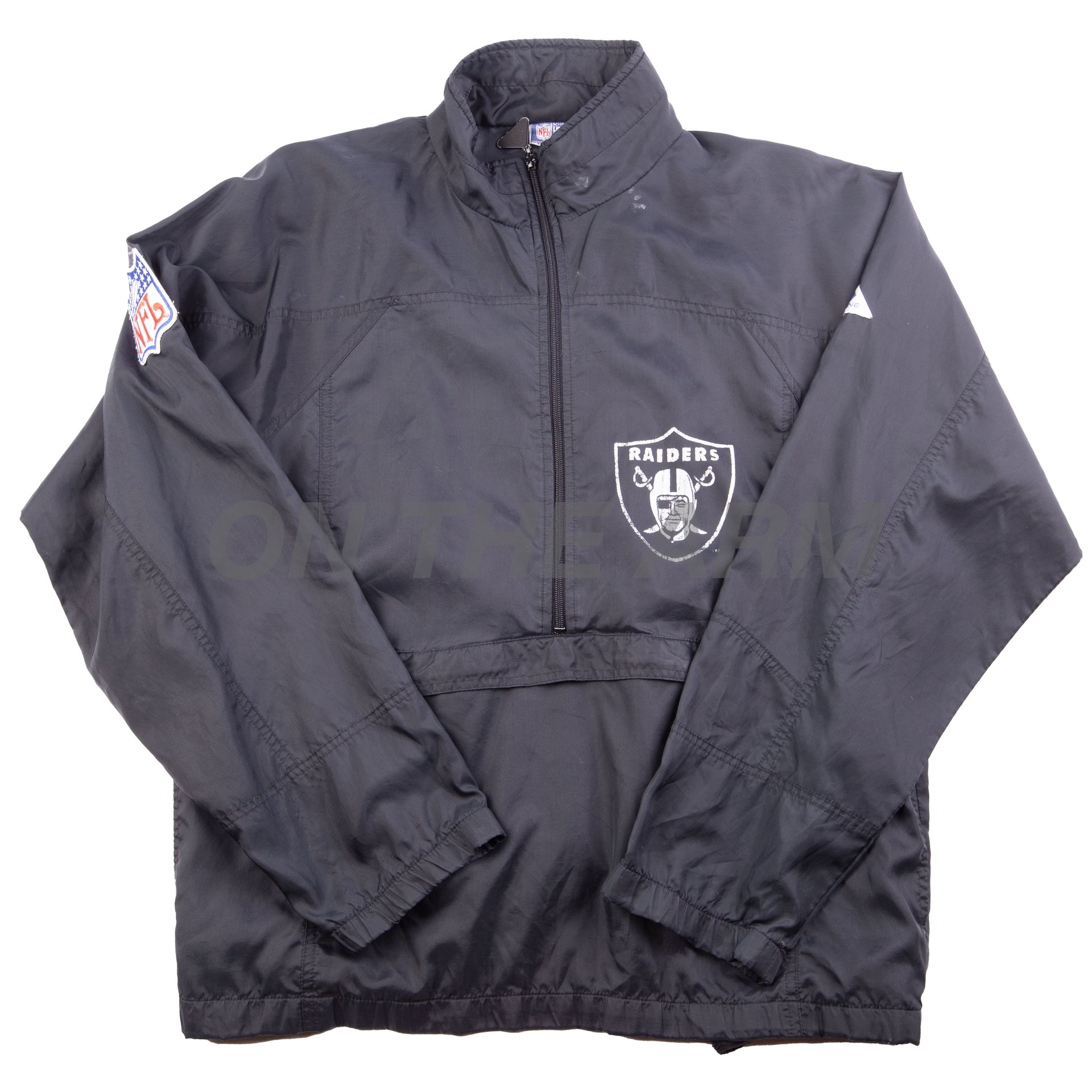 Vintage Black Raiders Half Zip Anorak (2000's)