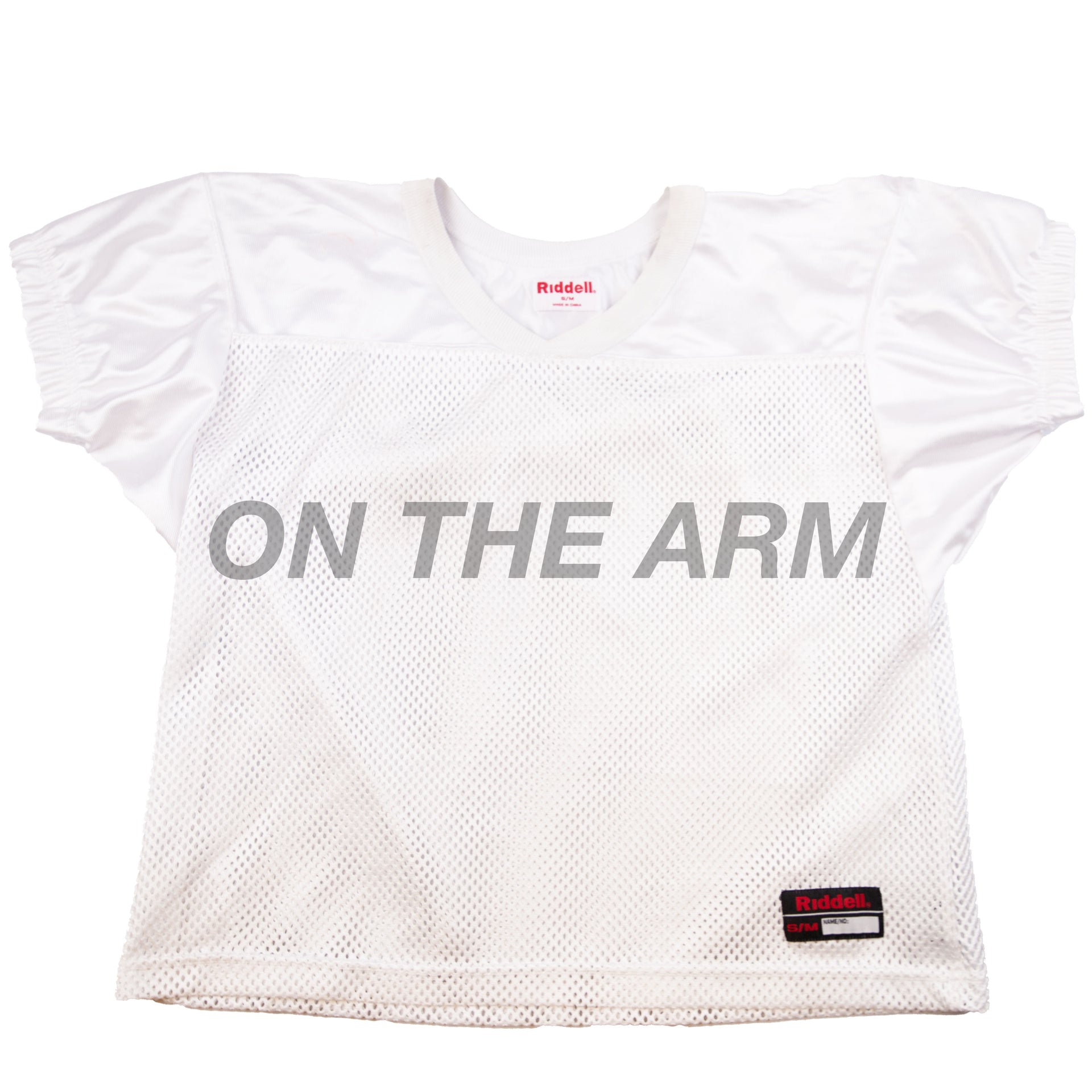 Vintage White Riddell Football Mesh Top
