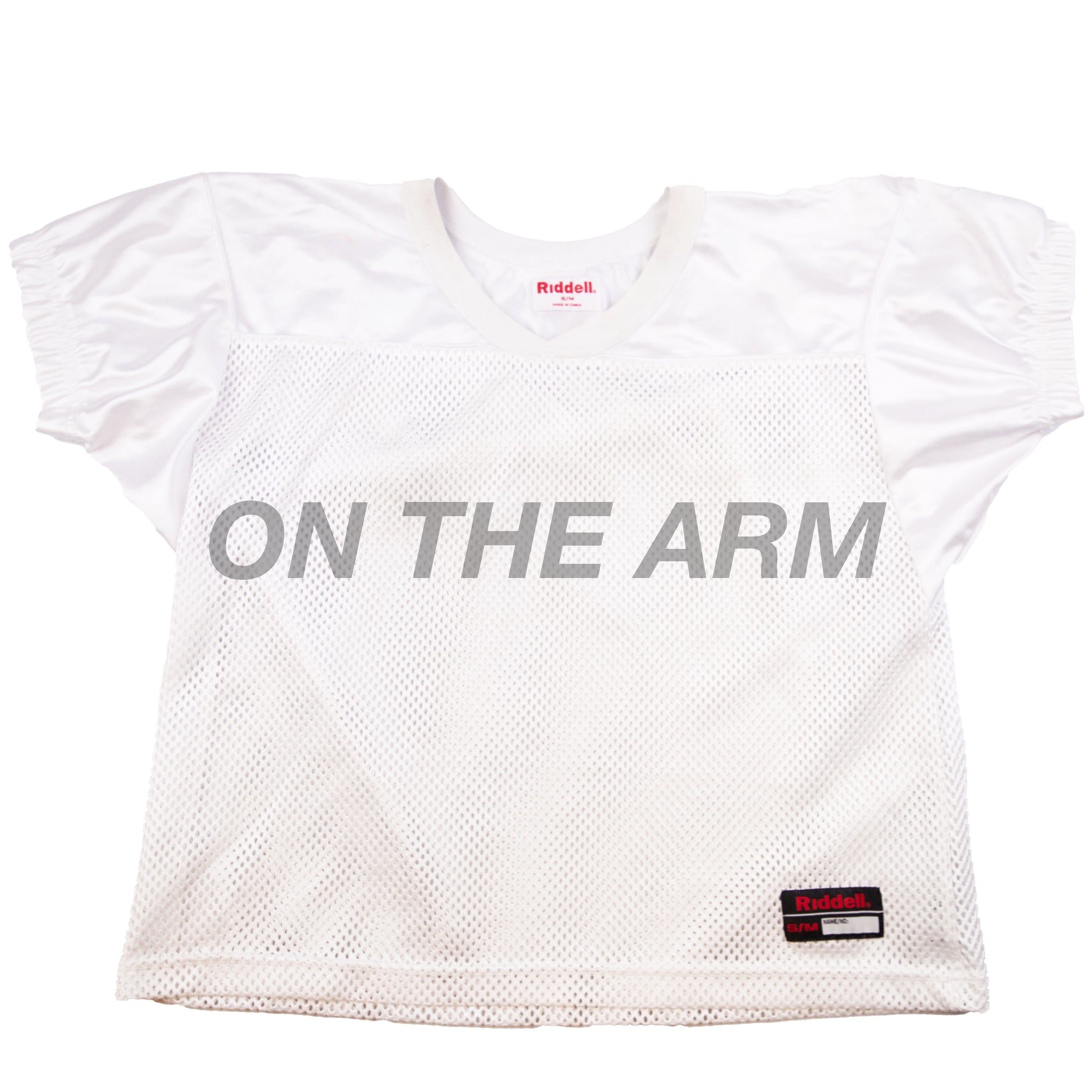 Vintage White Riddell Football Mesh Top