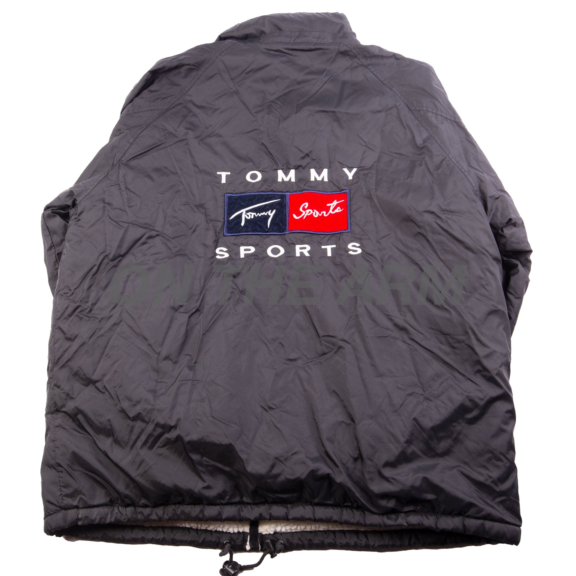 Vintage Black Tommy Sports Zip Jacket
